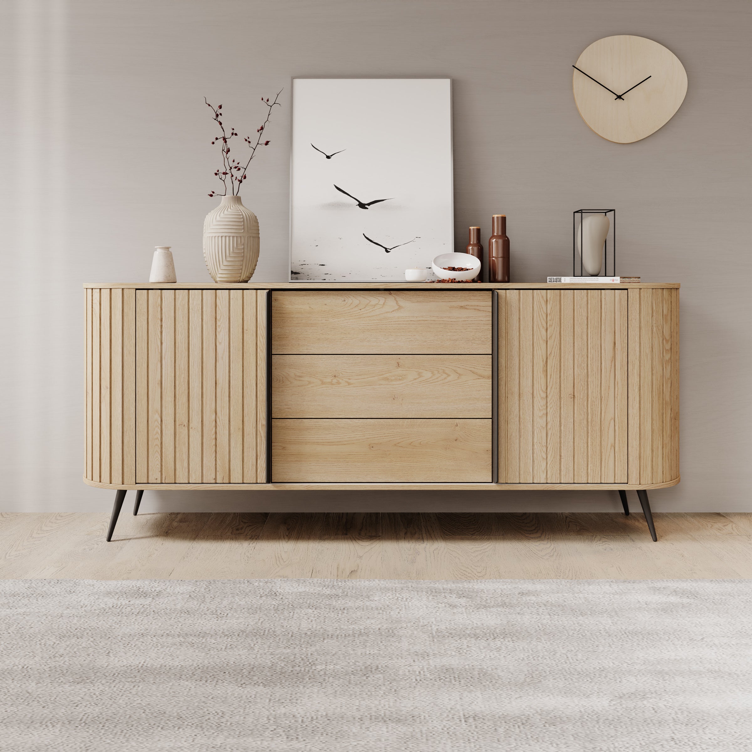 Loro - Dressoir - Eikenpatroon - 196x40x82 cm