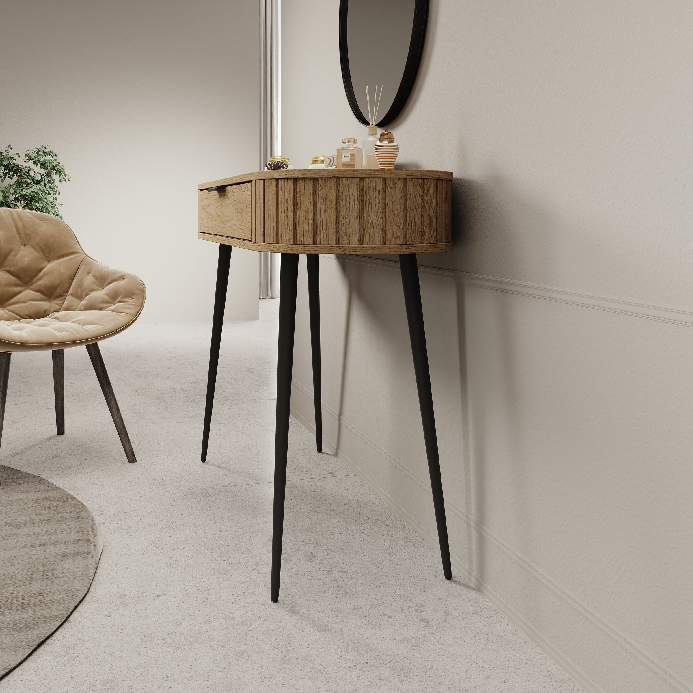 Loro - Kaptafel - Eikenpatroon - 120x40x80 cm