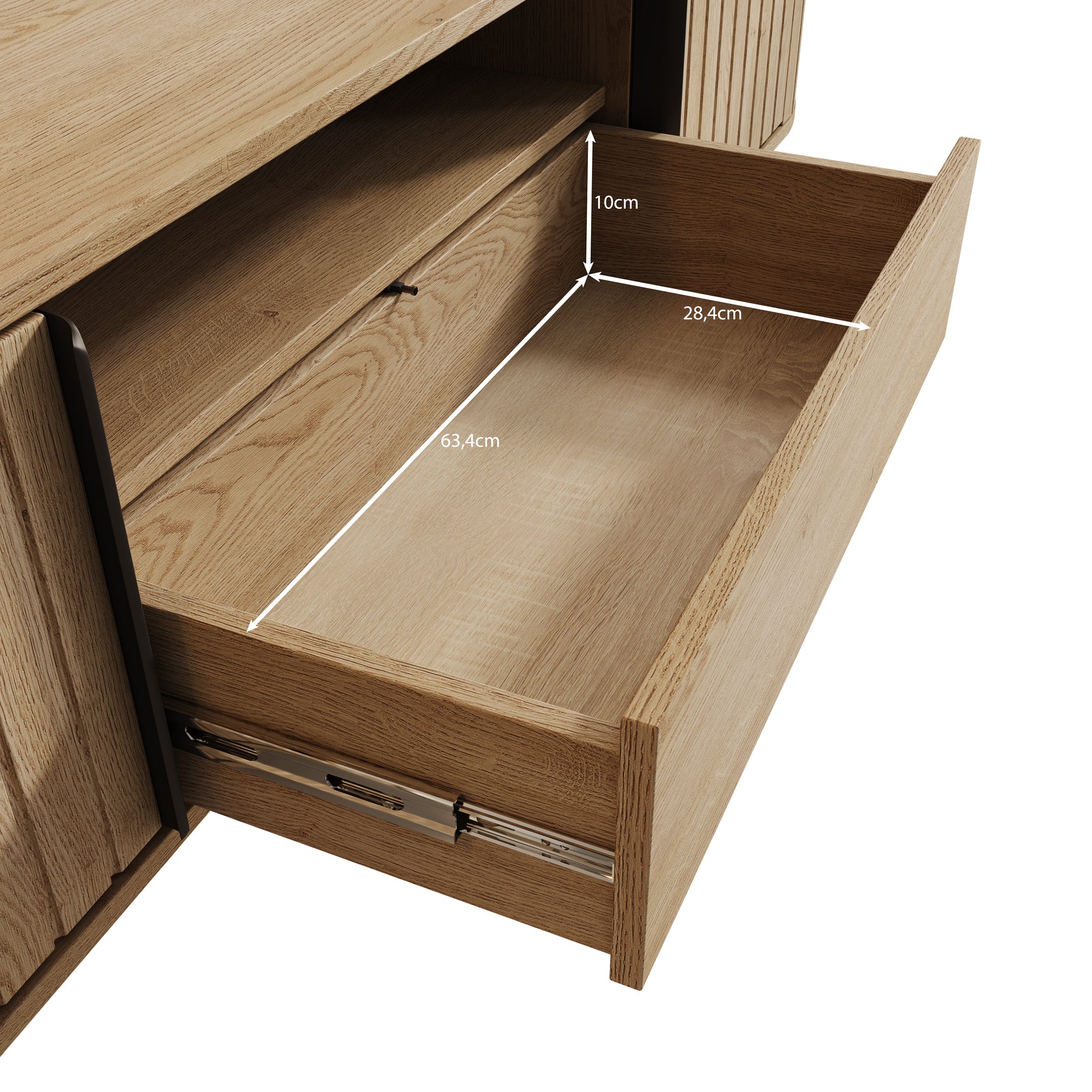 Loro - TV-Meubel - Eikenpatroon - 196x40x52 cm