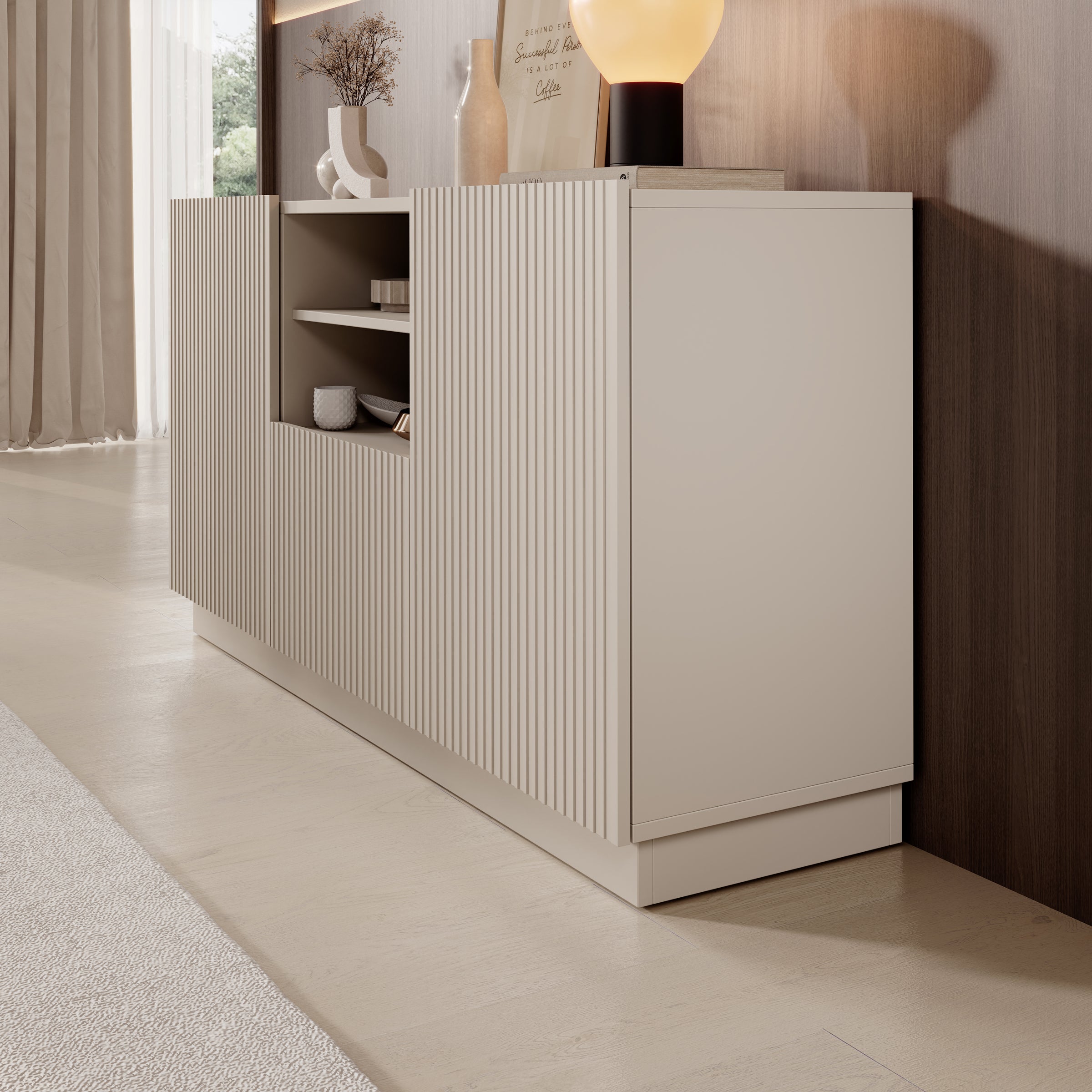 Lucera - Dressoir - Beige - 150x42x78 cm