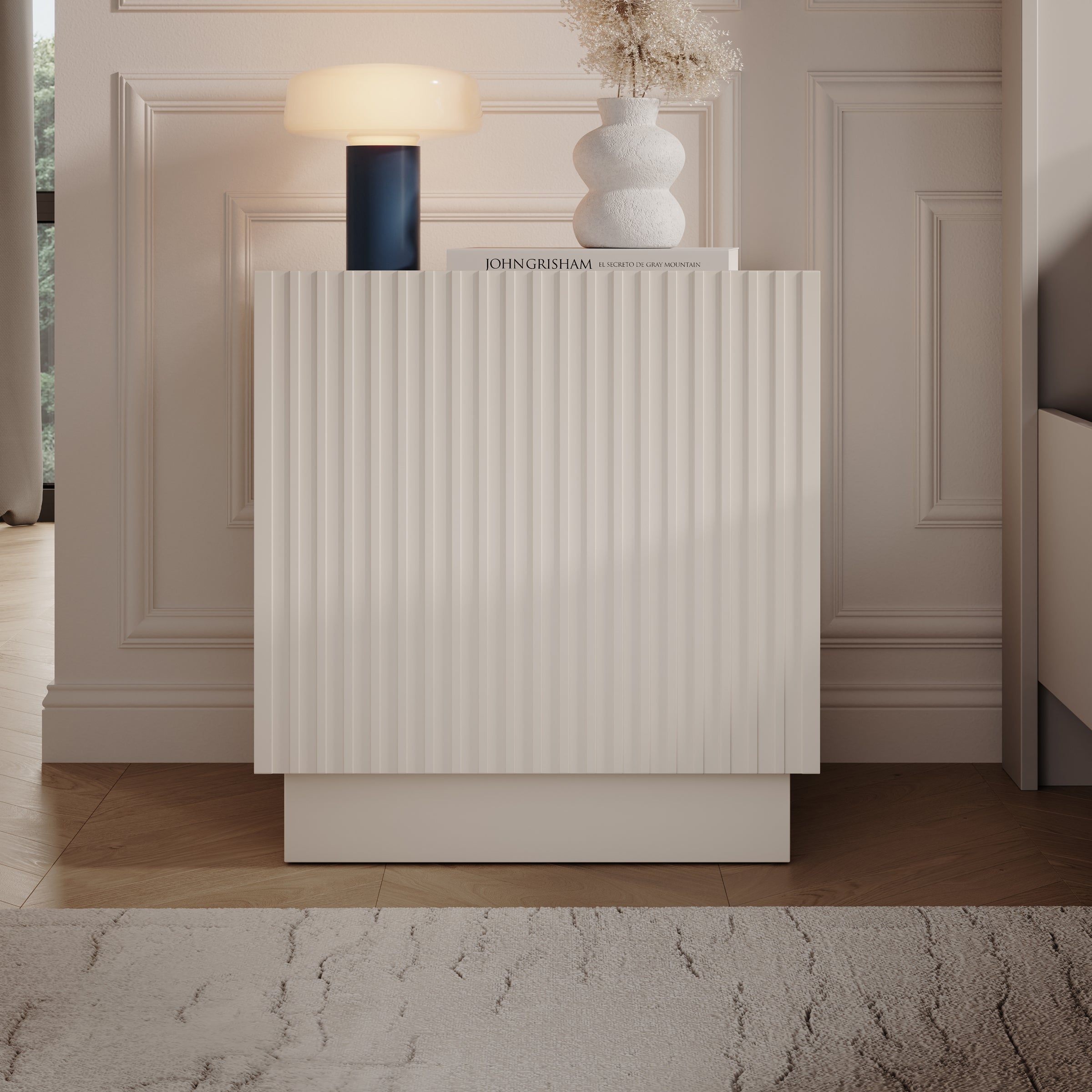 Lucera - Nachtkastje - Beige - 45x42x47 cm