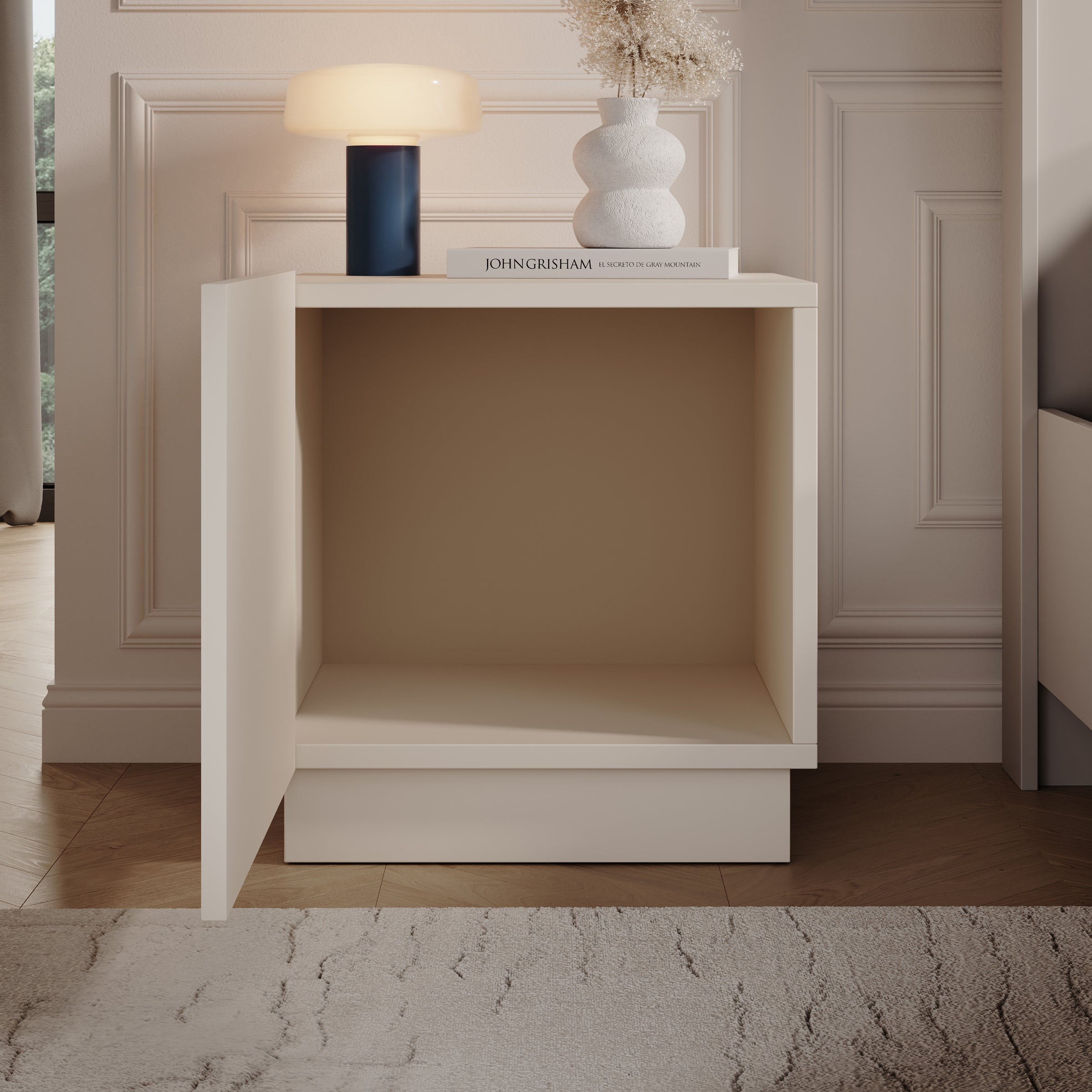 Lucera - Nachtkastje - Beige - 45x42x47 cm