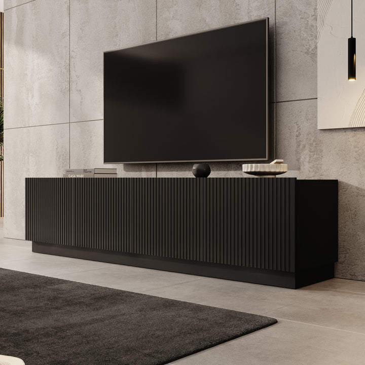 Lucera - TV-Meubel - Zwart - 200x42x48 cm