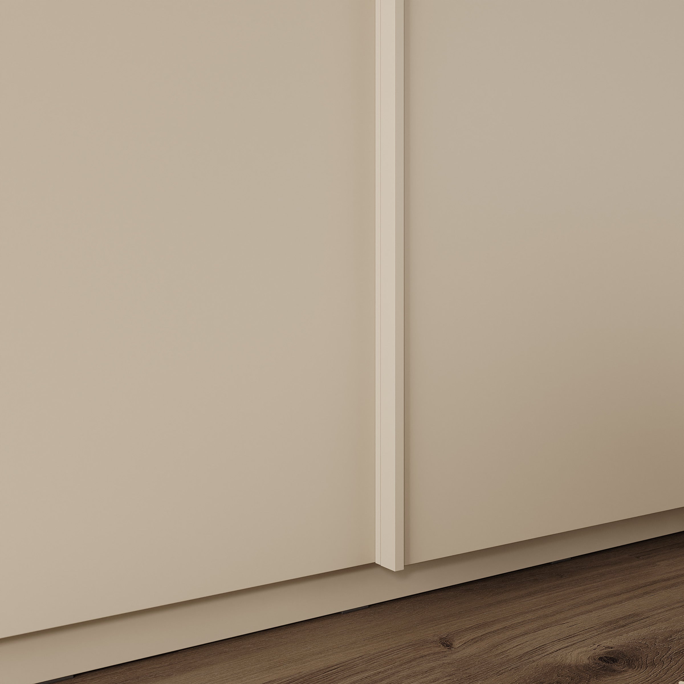 Lurea - Kledingkast met schuifdeuren - Beige - 150x61x210 cm