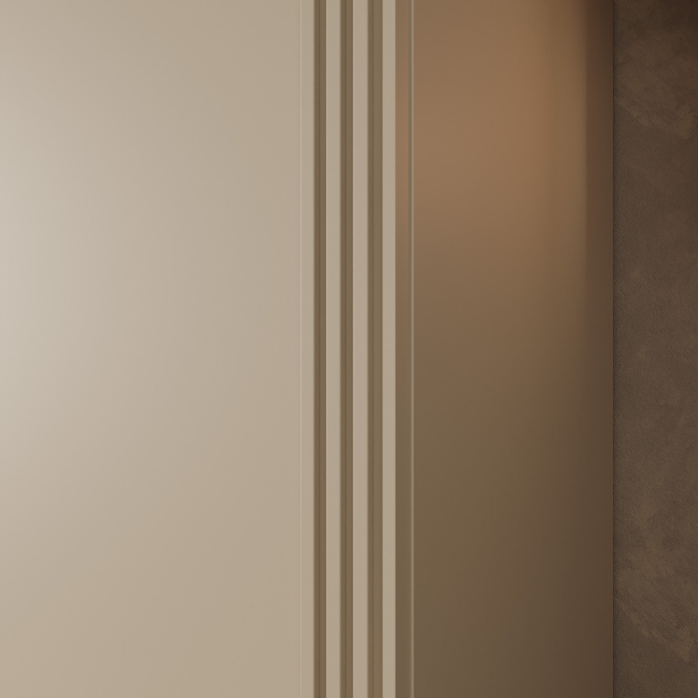 Lurea - Kledingkast met schuifdeuren - Beige - 180x61x210 cm