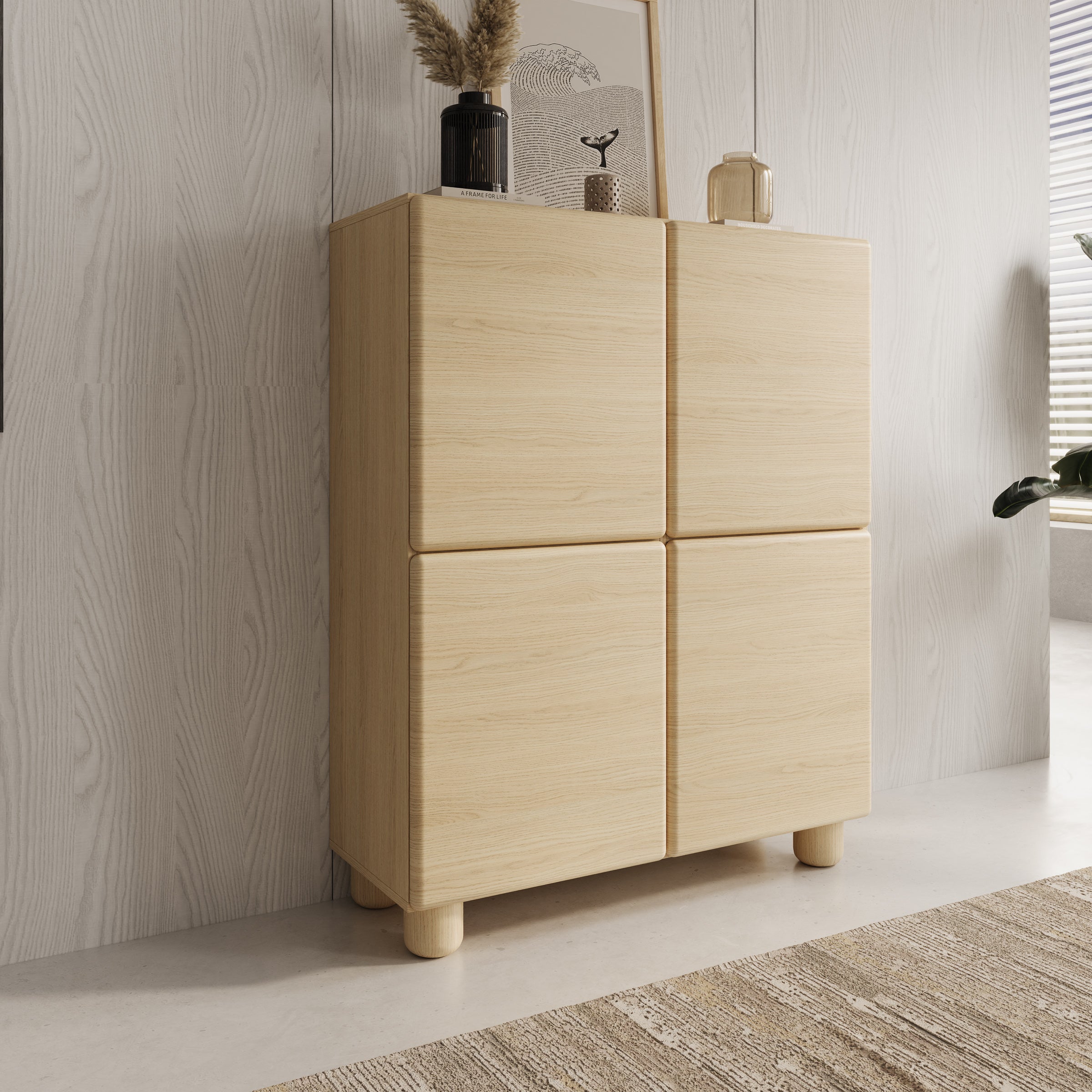 Luvano - Dressoir - Licht eikenpatron - 100x38x125 cm