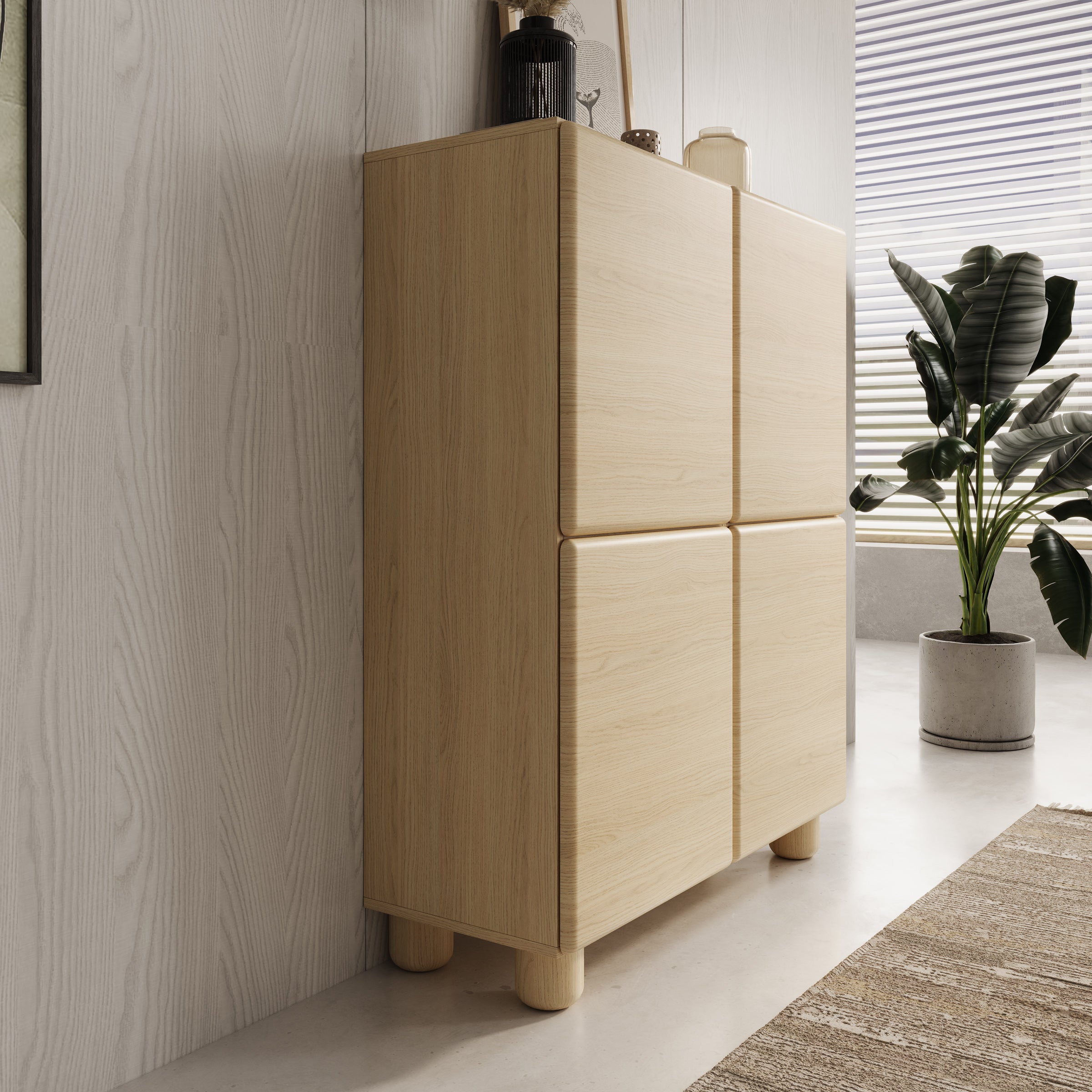Luvano - Dressoir - Licht eikenpatron - 100x38x125 cm