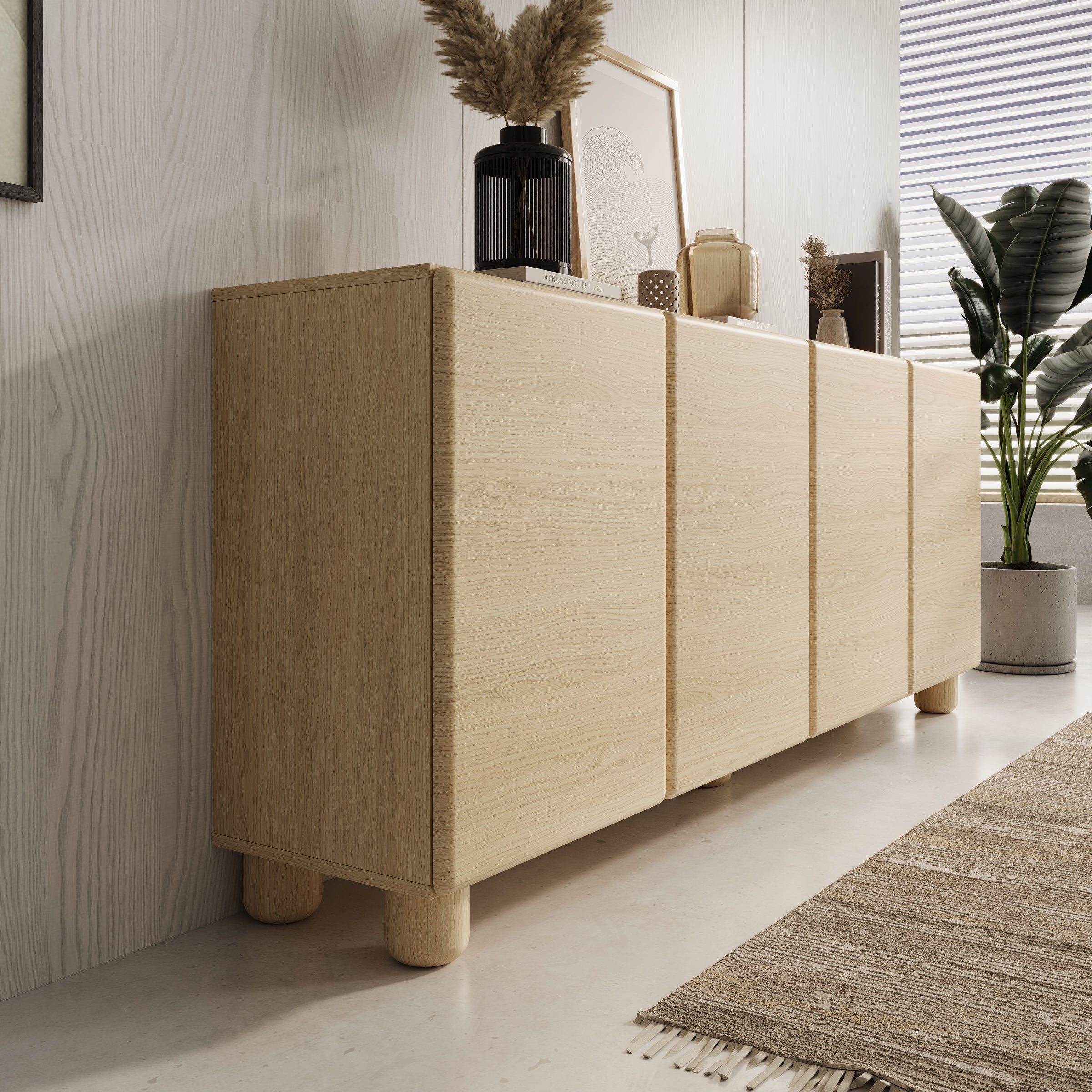 Luvano - Dressoir - Licht eikenpatron - 200x38x80 cm