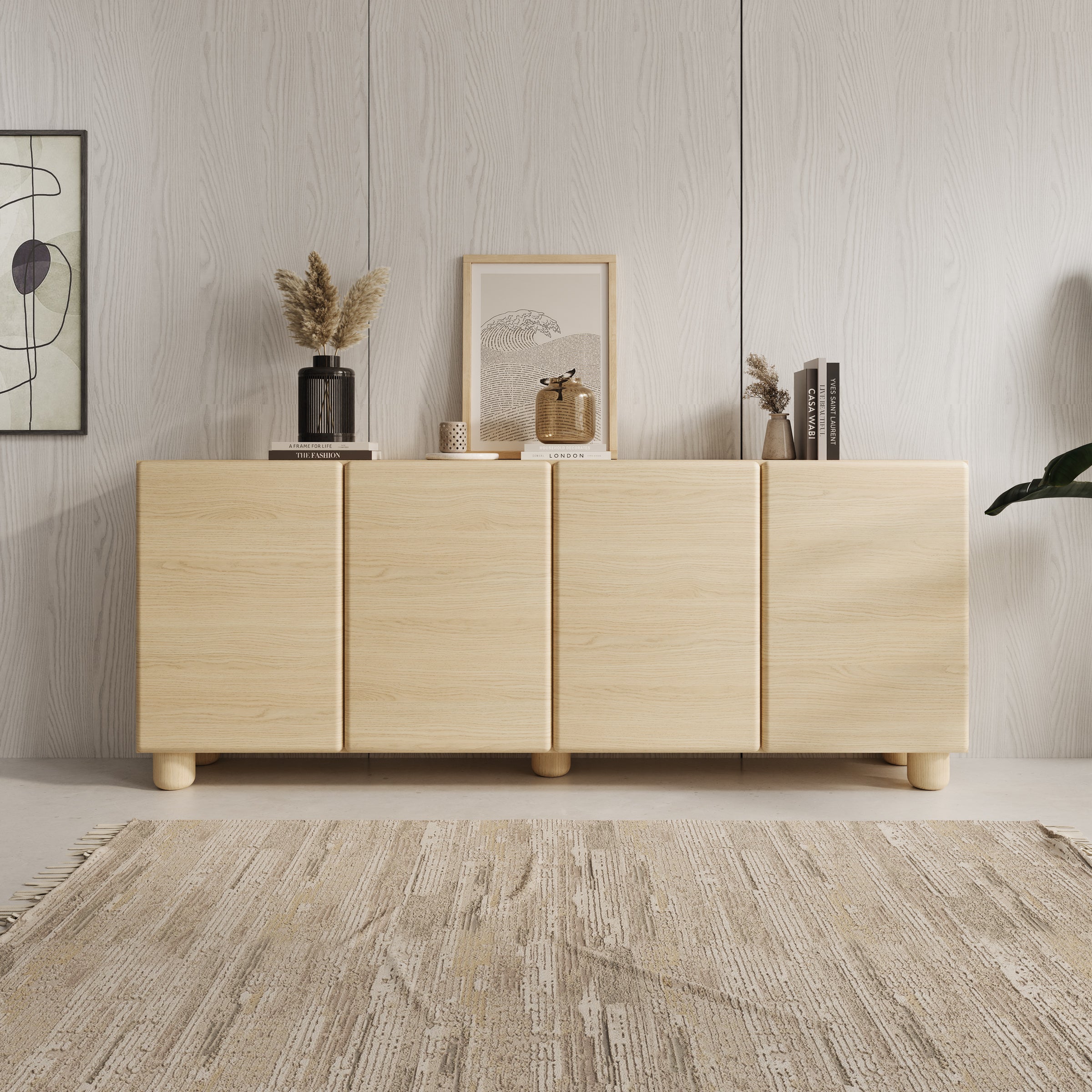 Luvano - Dressoir - Licht eikenpatron - 200x38x80 cm