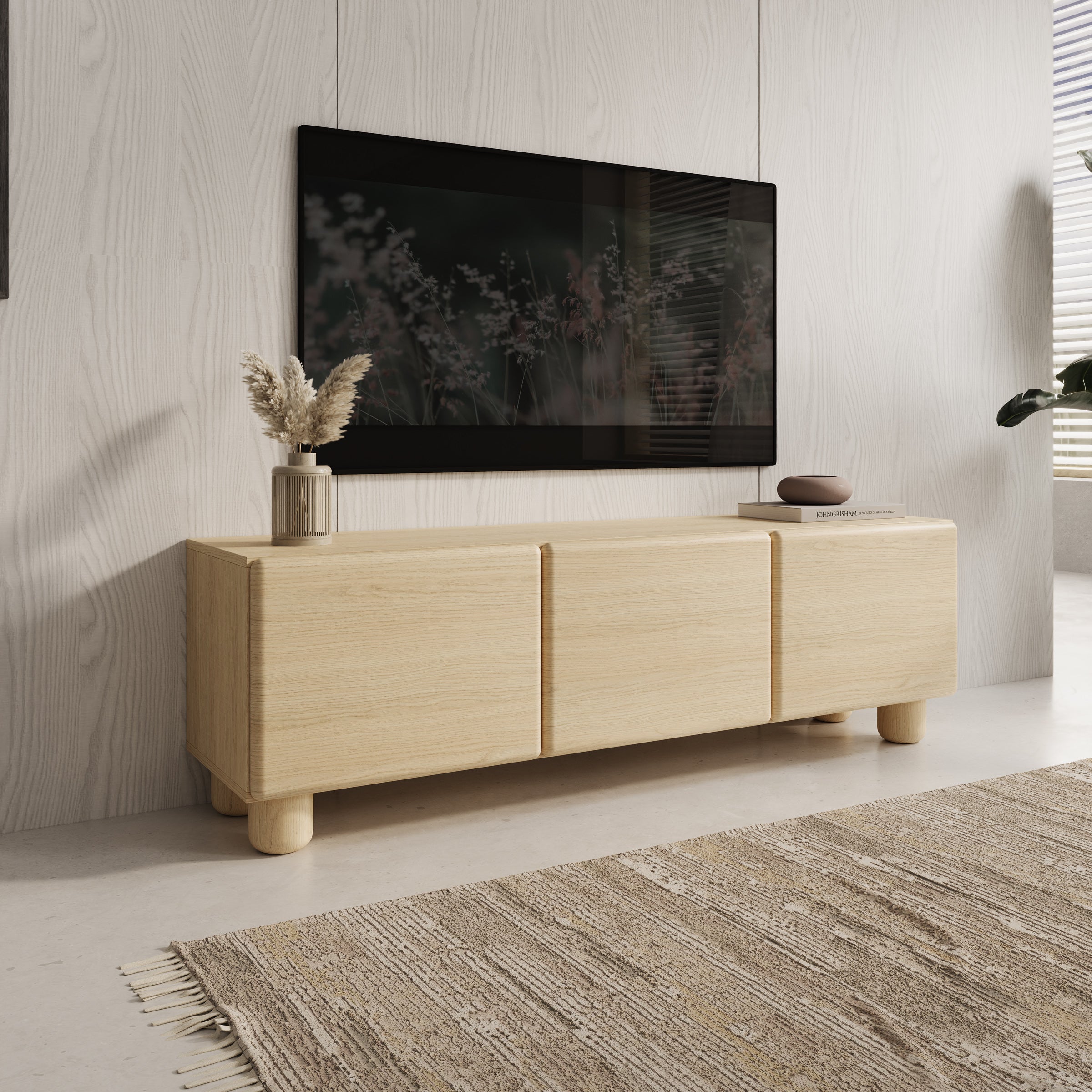 Luvano - TV-Meubel - Licht eikenpatroon - 150x38x47 cm