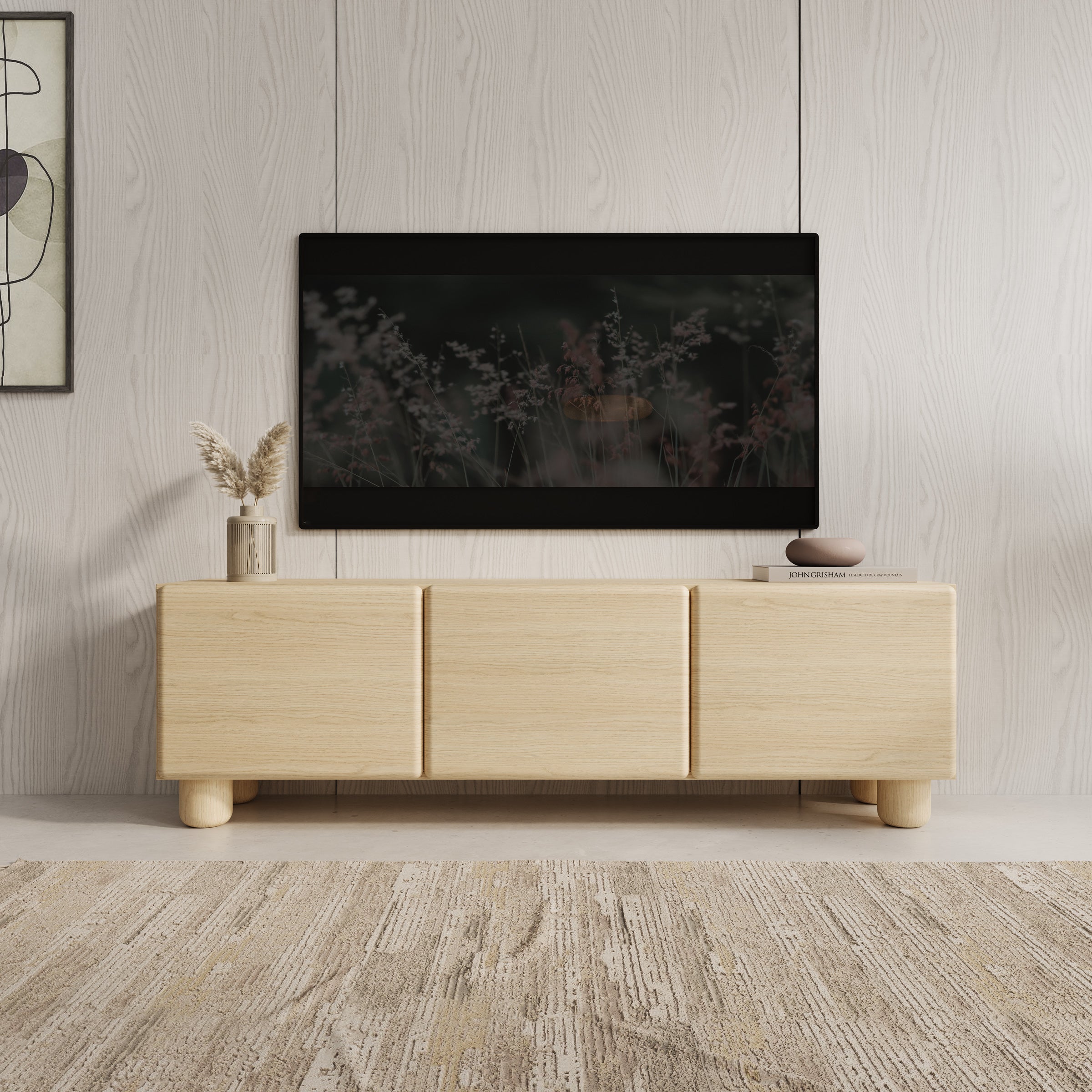 Luvano - TV-Meubel - Licht eikenpatroon - 150x38x47 cm