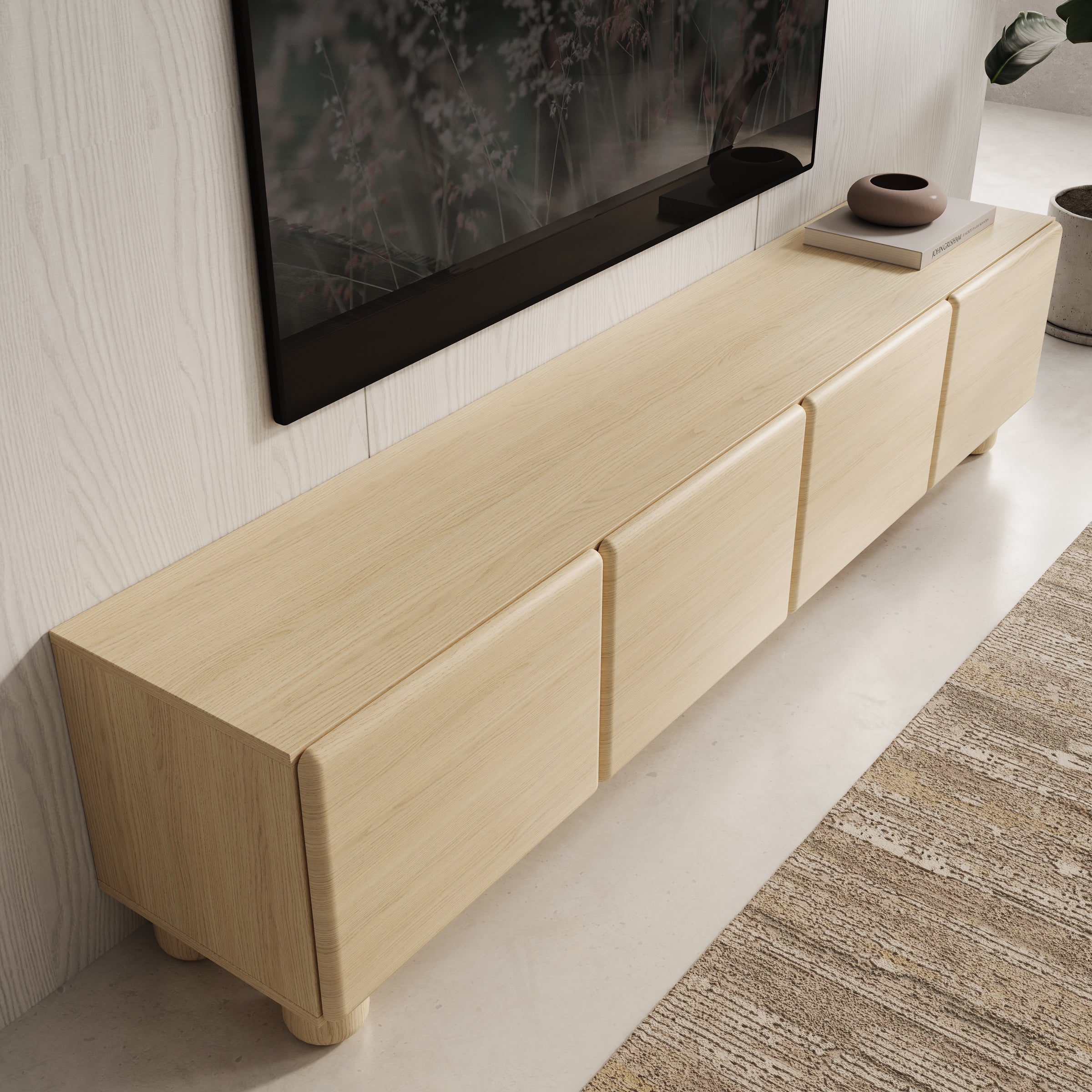 Luvano - TV-Meubel - Licht eikenpatroon - 200x38x47 cm