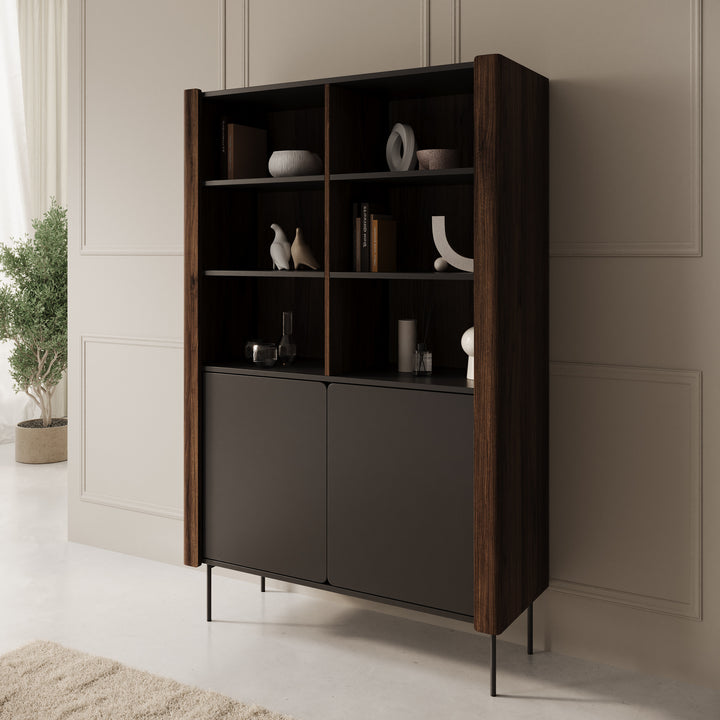 Lux - Boekenkast - Zwart - 105x40x167 cm