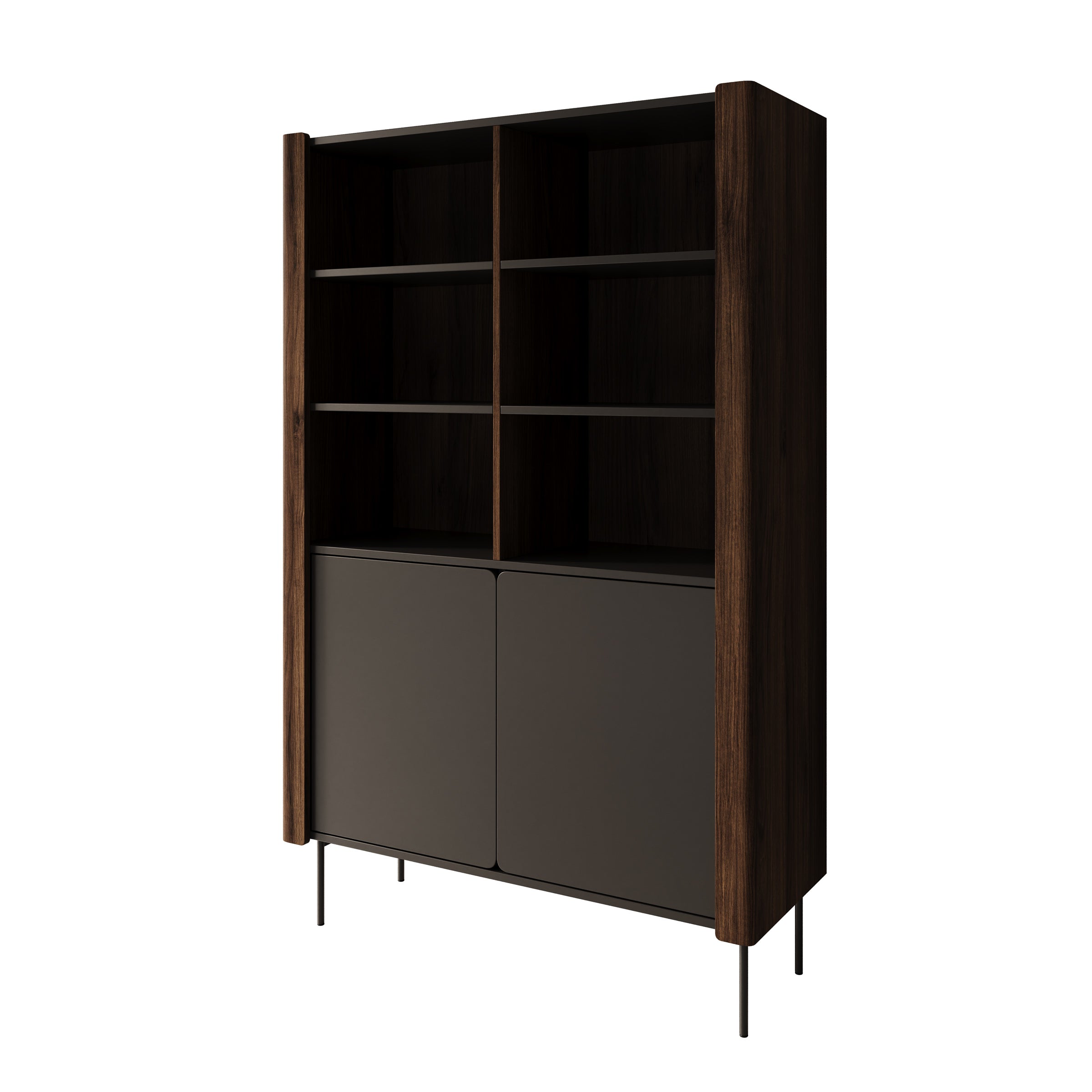 Lux - Boekenkast - Zwart - 105x40x167 cm