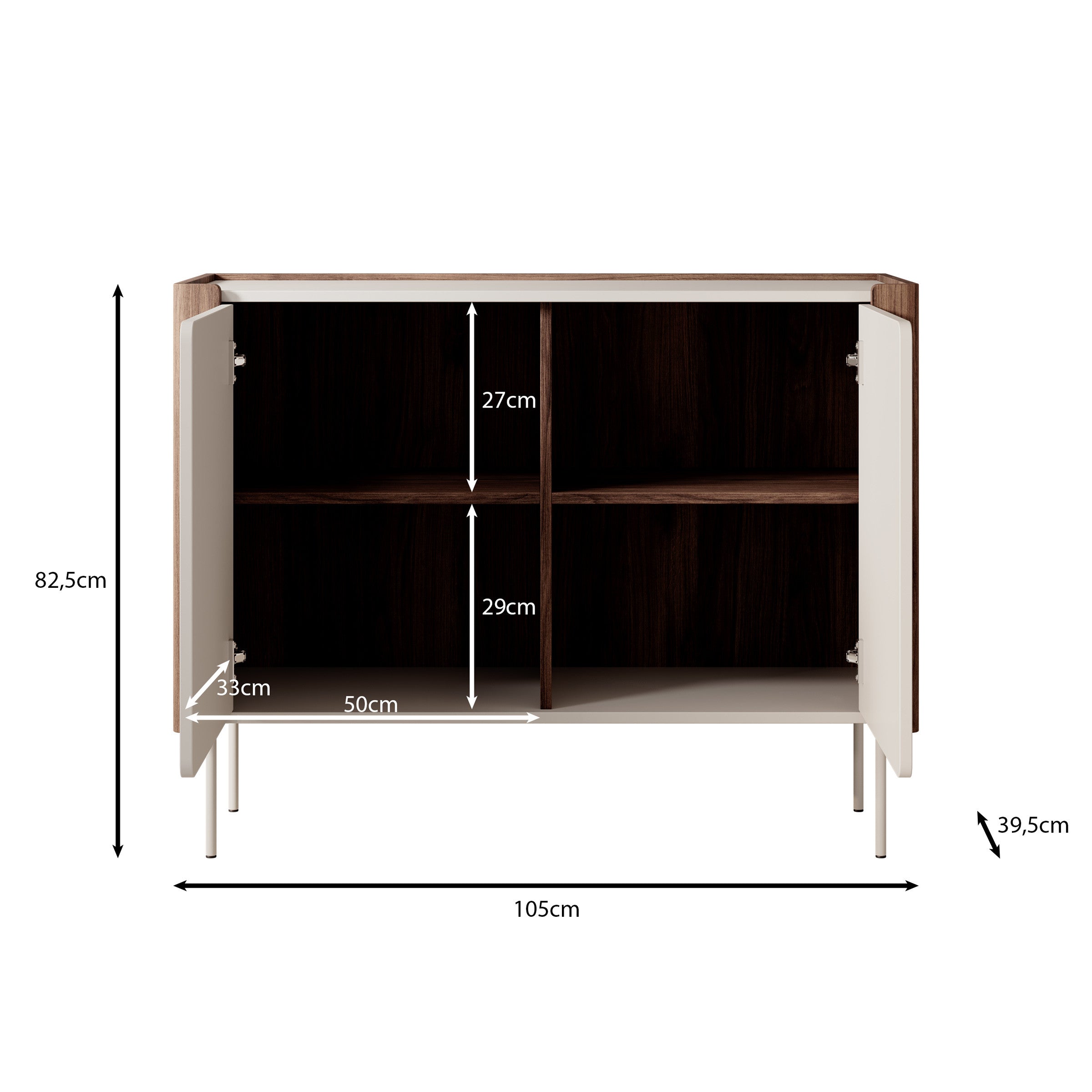 Lux - Dressoir - Zwart - 105x40x83 cm