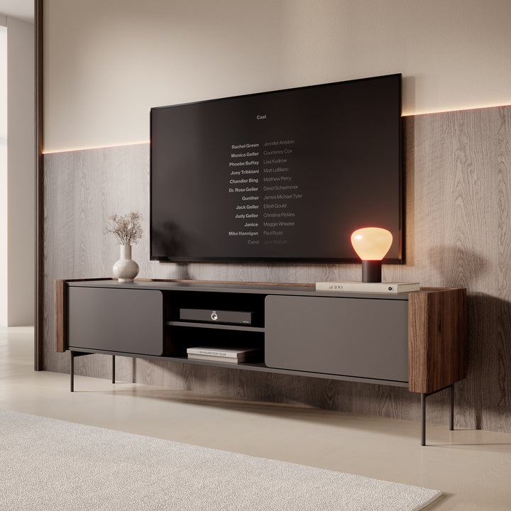 Lux - TV-Meubel - Zwart - 180x39x52 cm