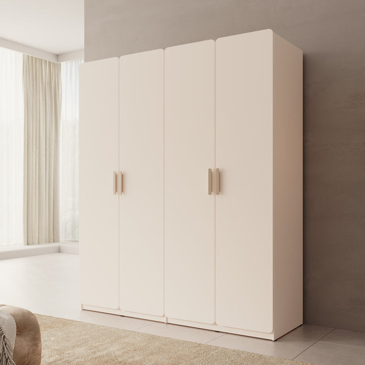 Luzon - Kledingkast 4 deurs - Beige - 179x58x210 cm