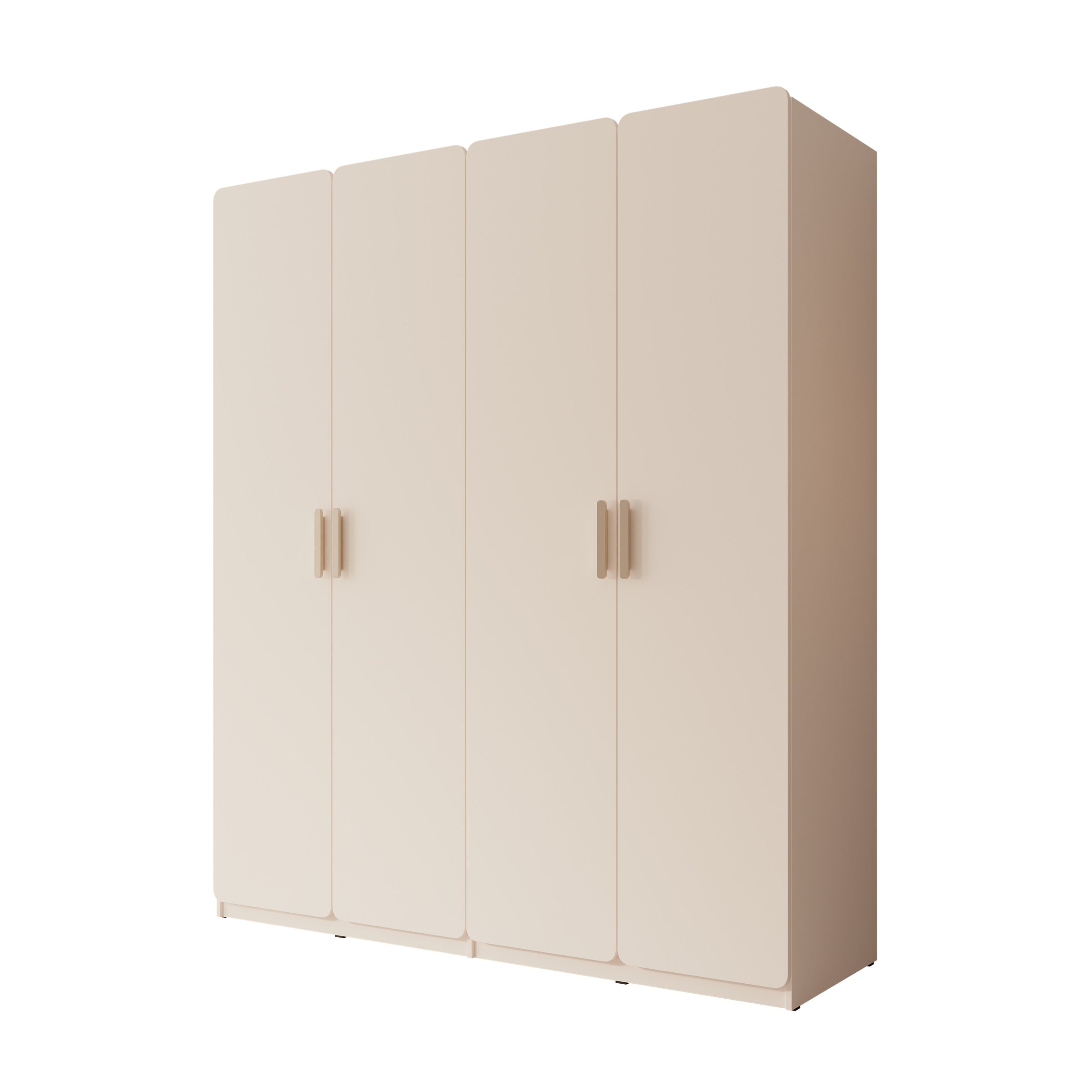 Luzon - Kledingkast 4 deurs - Beige - 179x58x210 cm