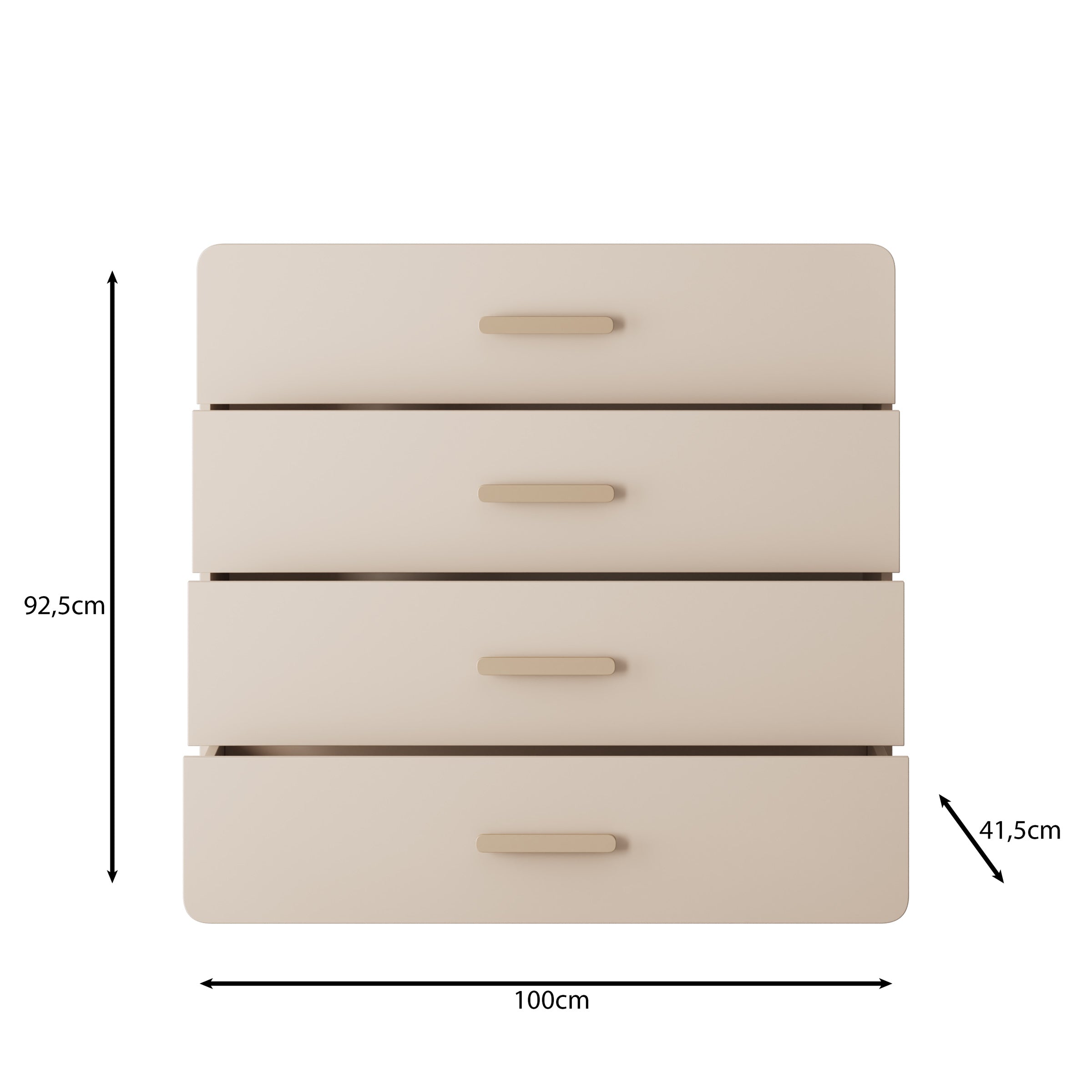 Luzon - Ladekast - Beige - 100x42x92 cm