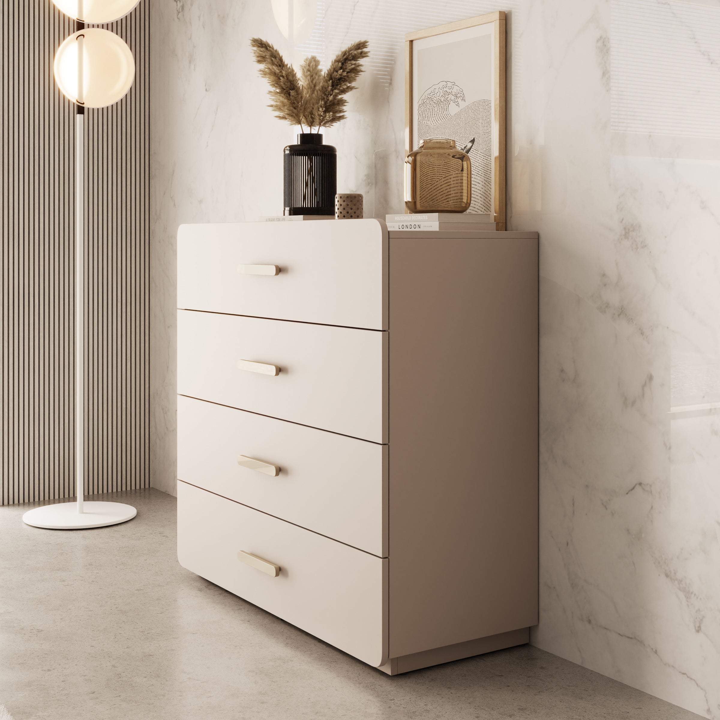 Luzon - Ladekast - Beige - 100x42x92 cm