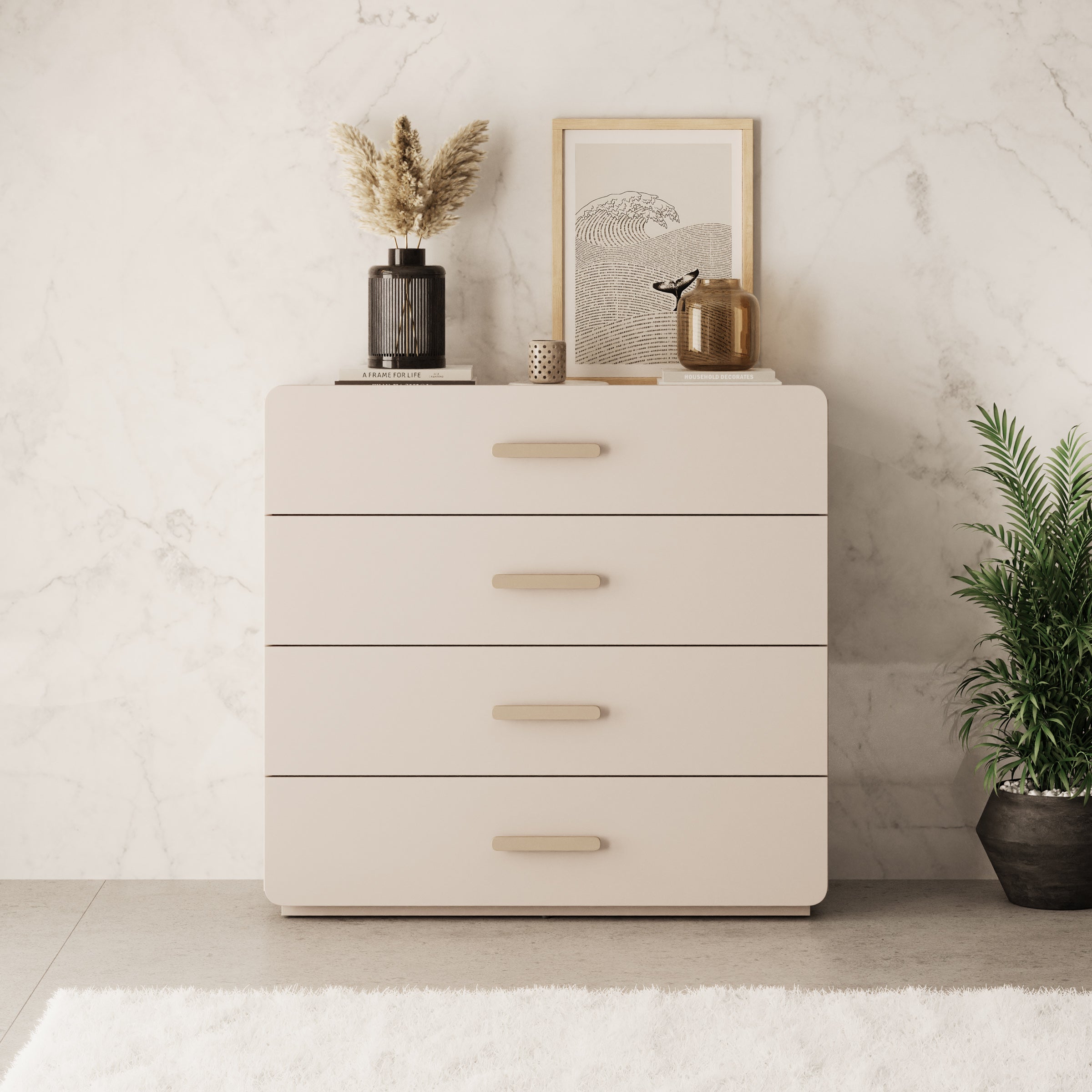 Luzon - Ladekast - Beige - 100x42x92 cm