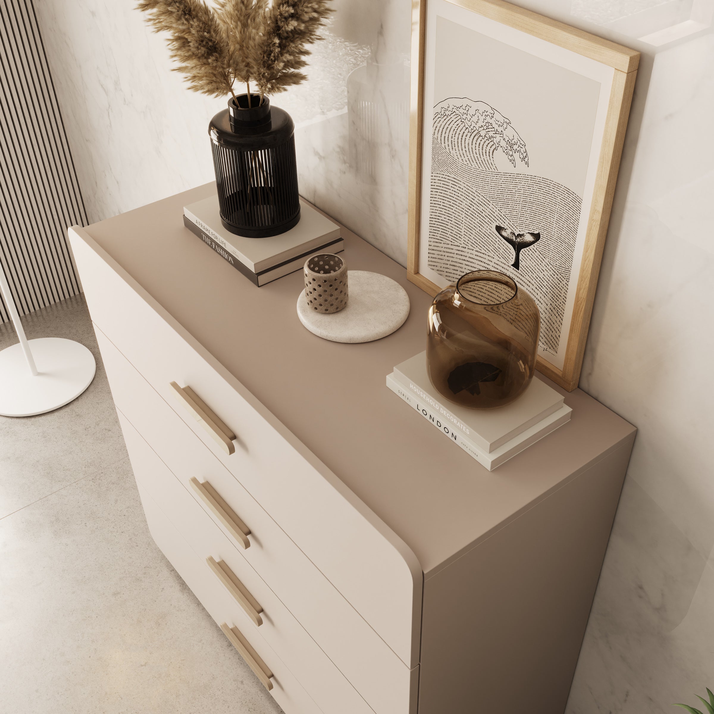 Luzon - Ladekast - Beige - 100x42x92 cm