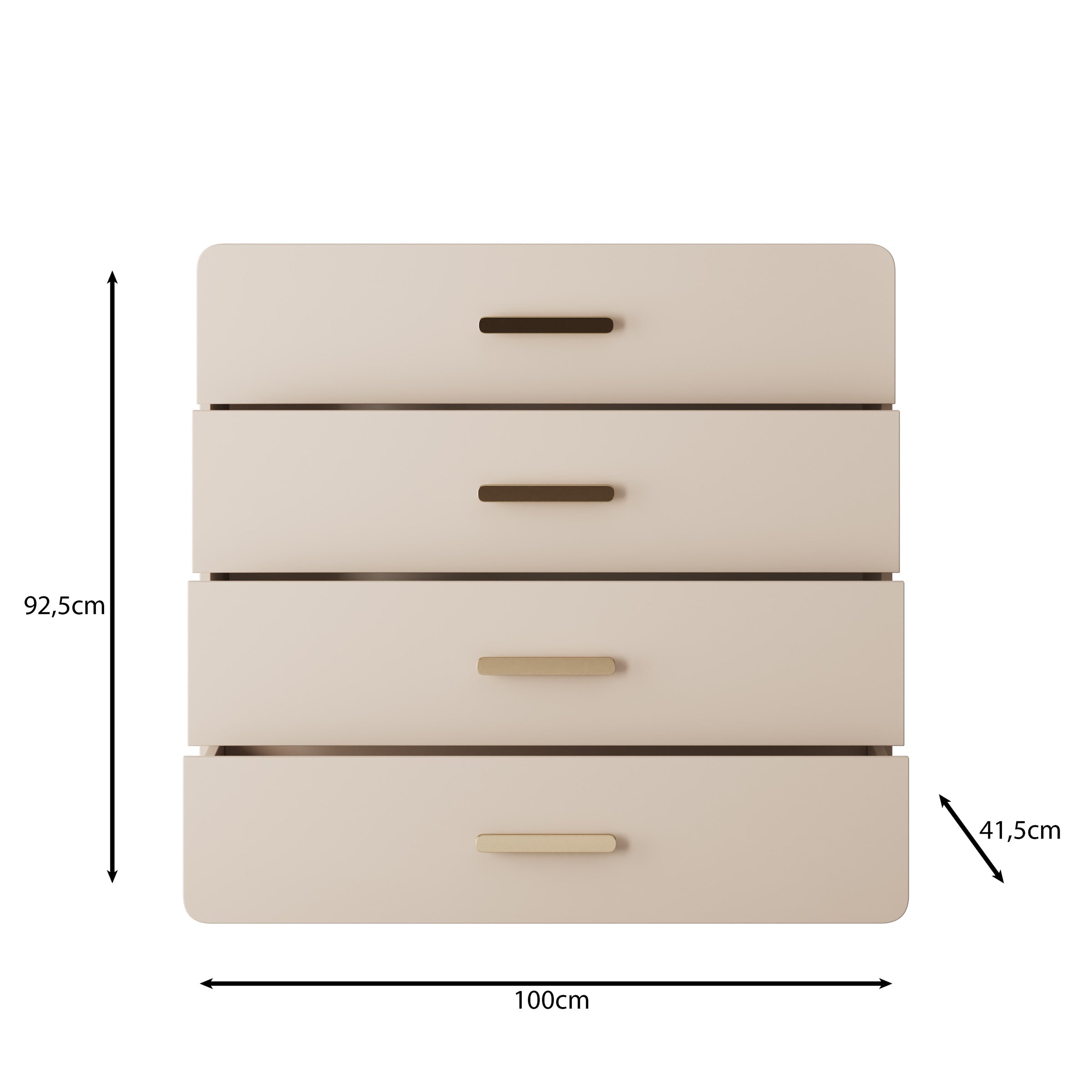 Luzon - Ladekast - Beige - 100x42x92 cm