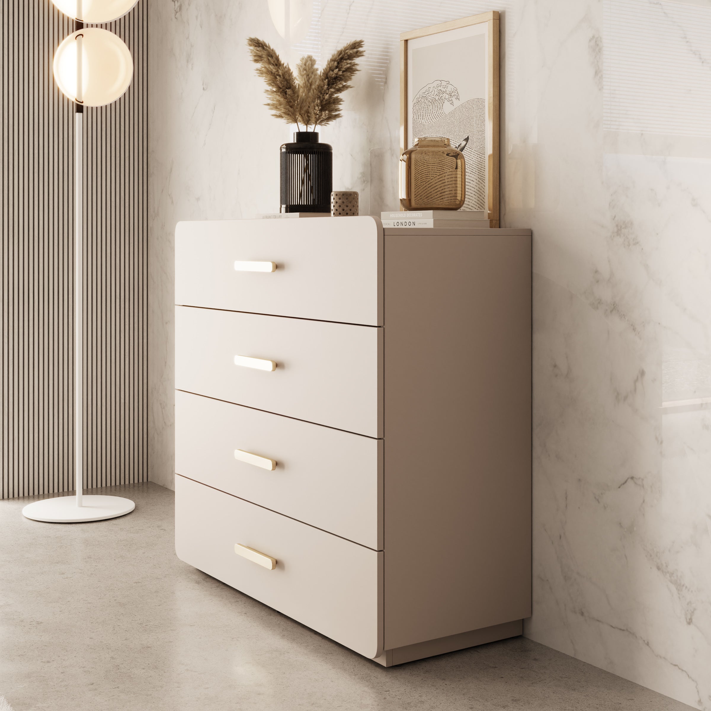 Luzon - Ladekast - Beige - 100x42x92 cm