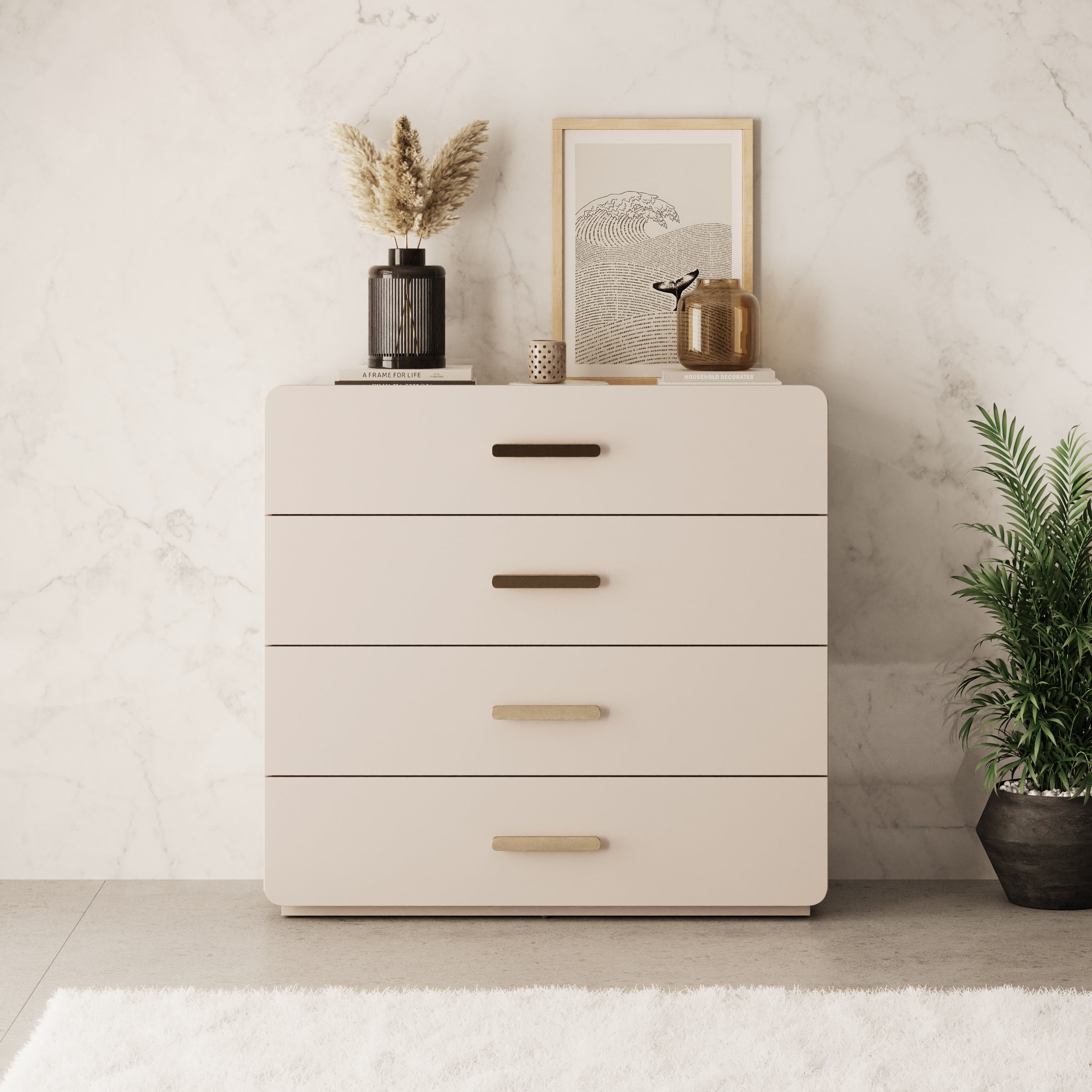 Luzon - Ladekast - Beige - 100x42x92 cm