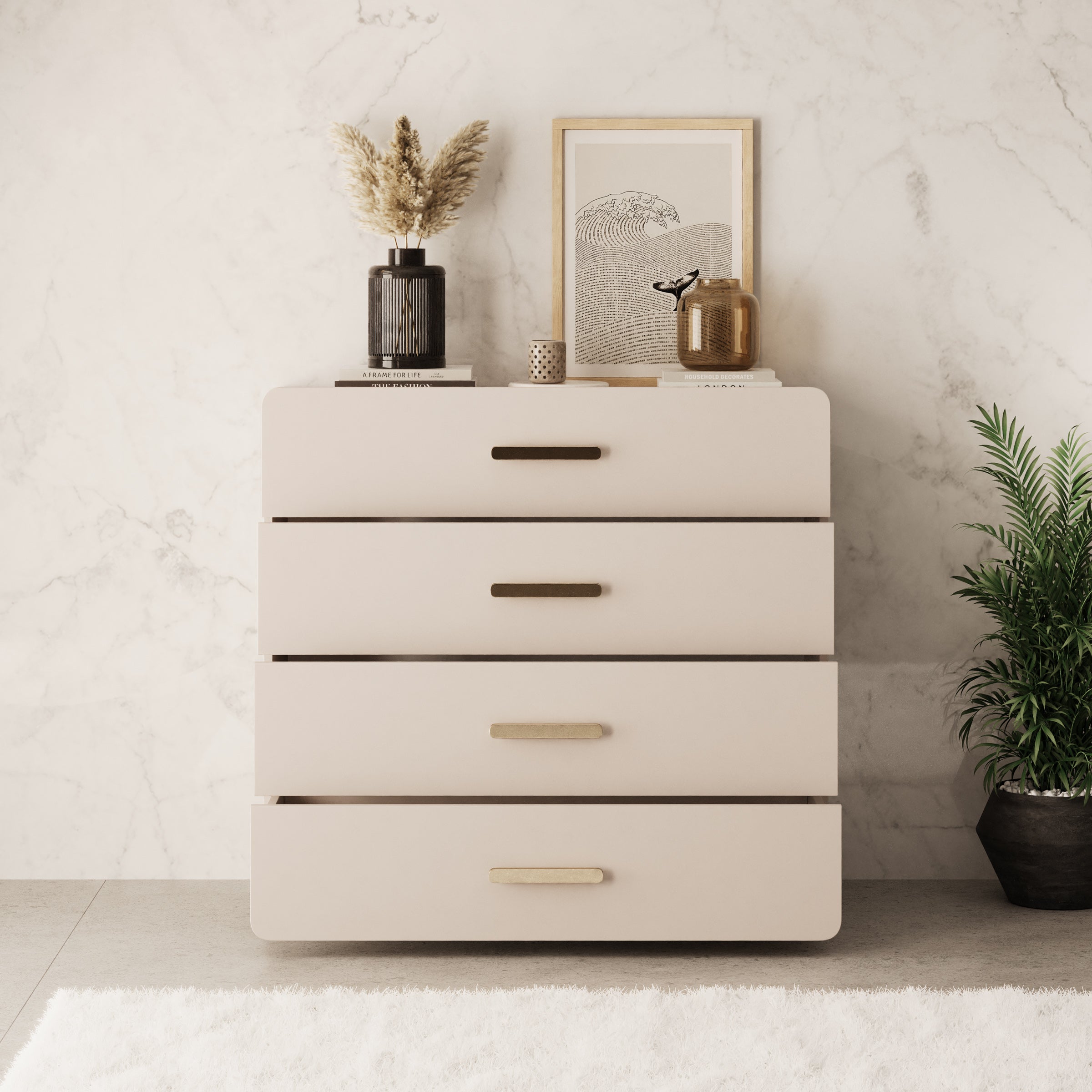 Luzon - Ladekast - Beige - 100x42x92 cm