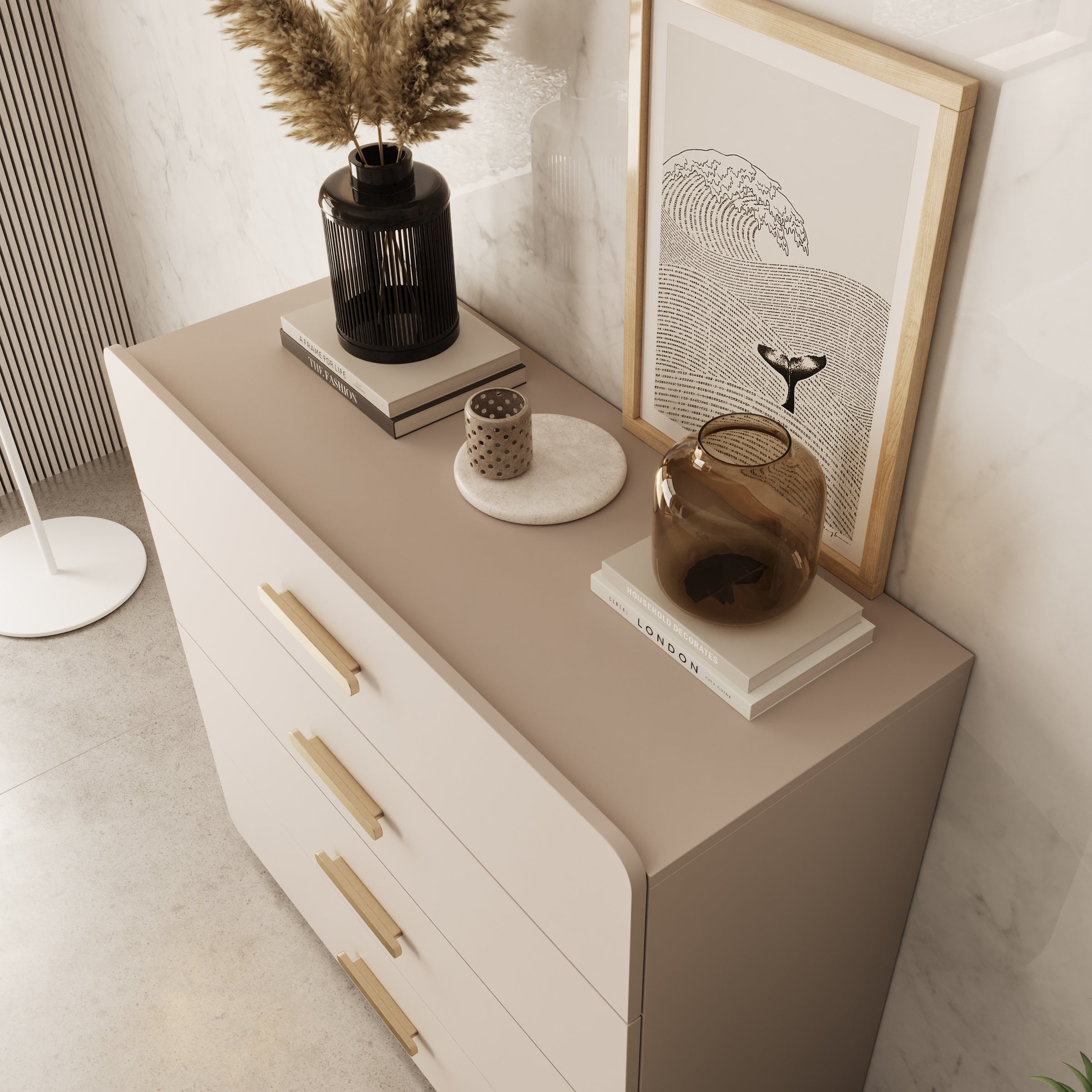 Luzon - Ladekast - Beige - 100x42x92 cm