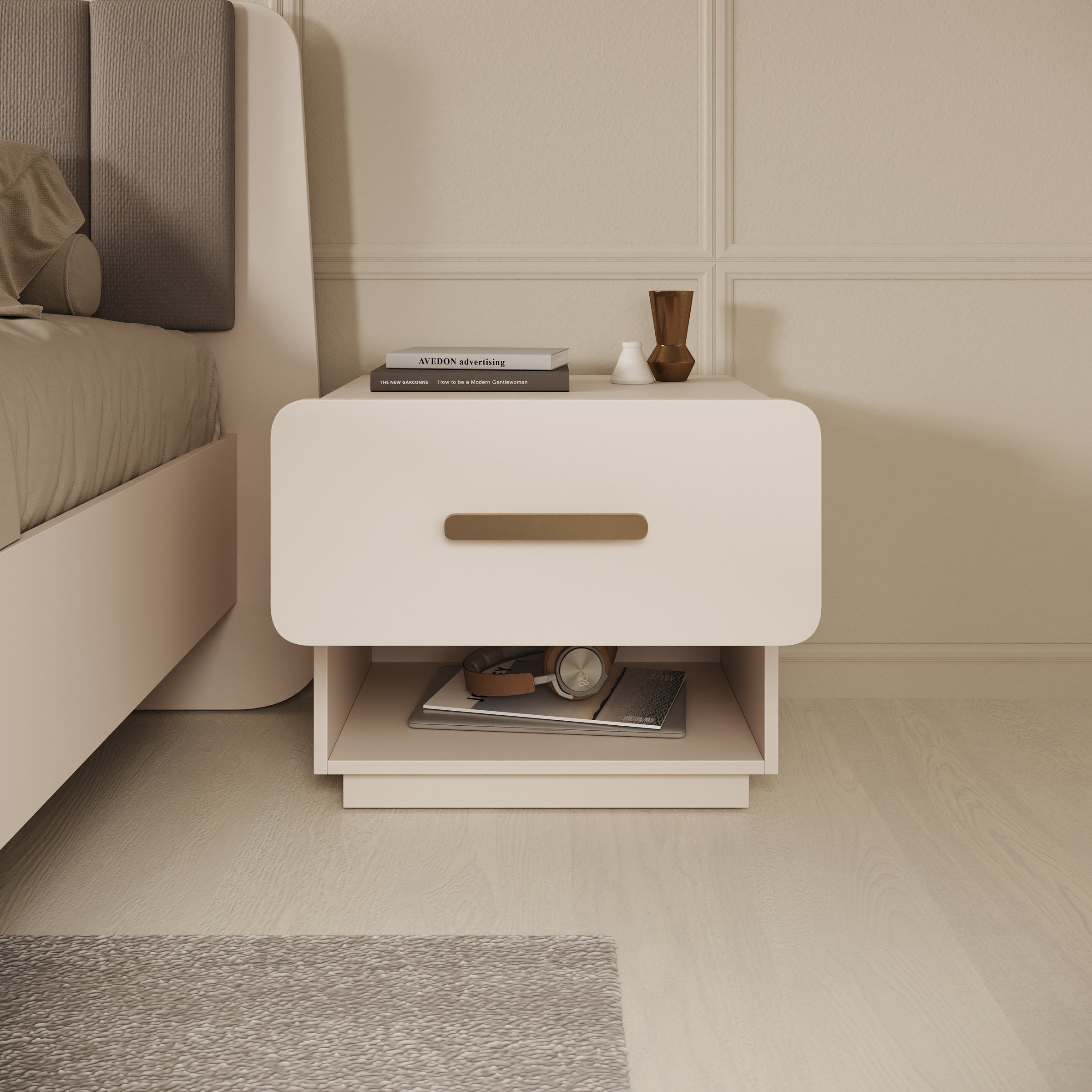 Luzon - Nachtkastje set van 2 - Beige - 53x42x48 cm