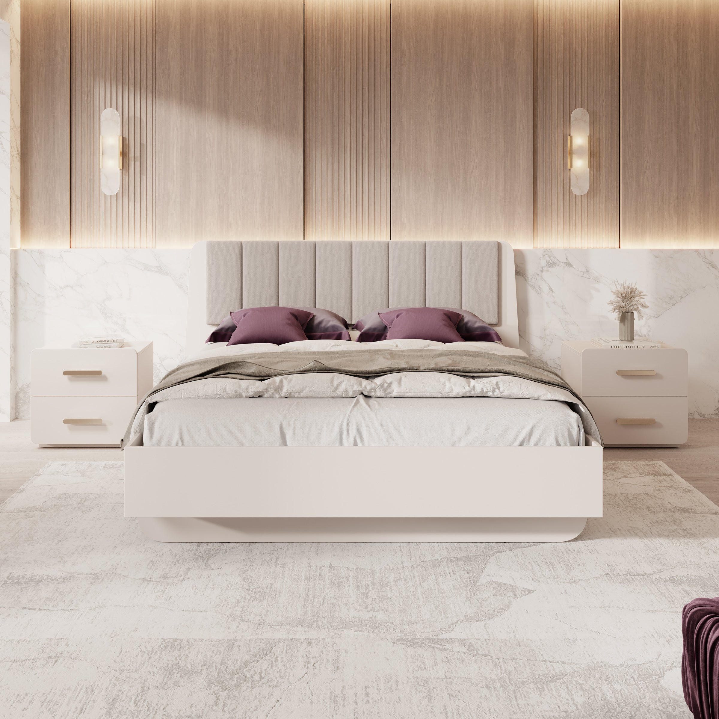 Luzon - Tweepersoonsbed - Beige - 160x200 cm