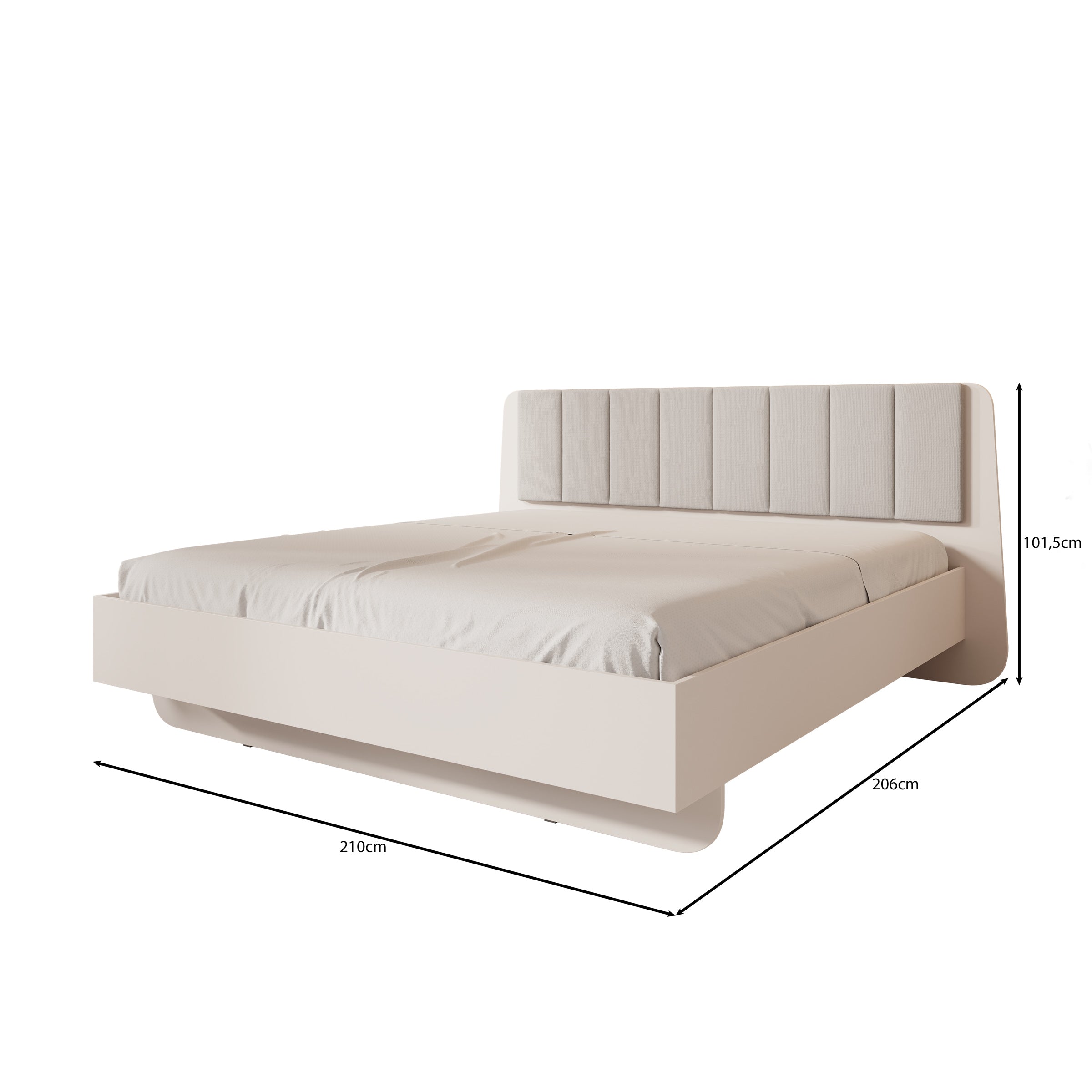 Luzon - Tweepersoonsbed - Beige - 180x200 cm