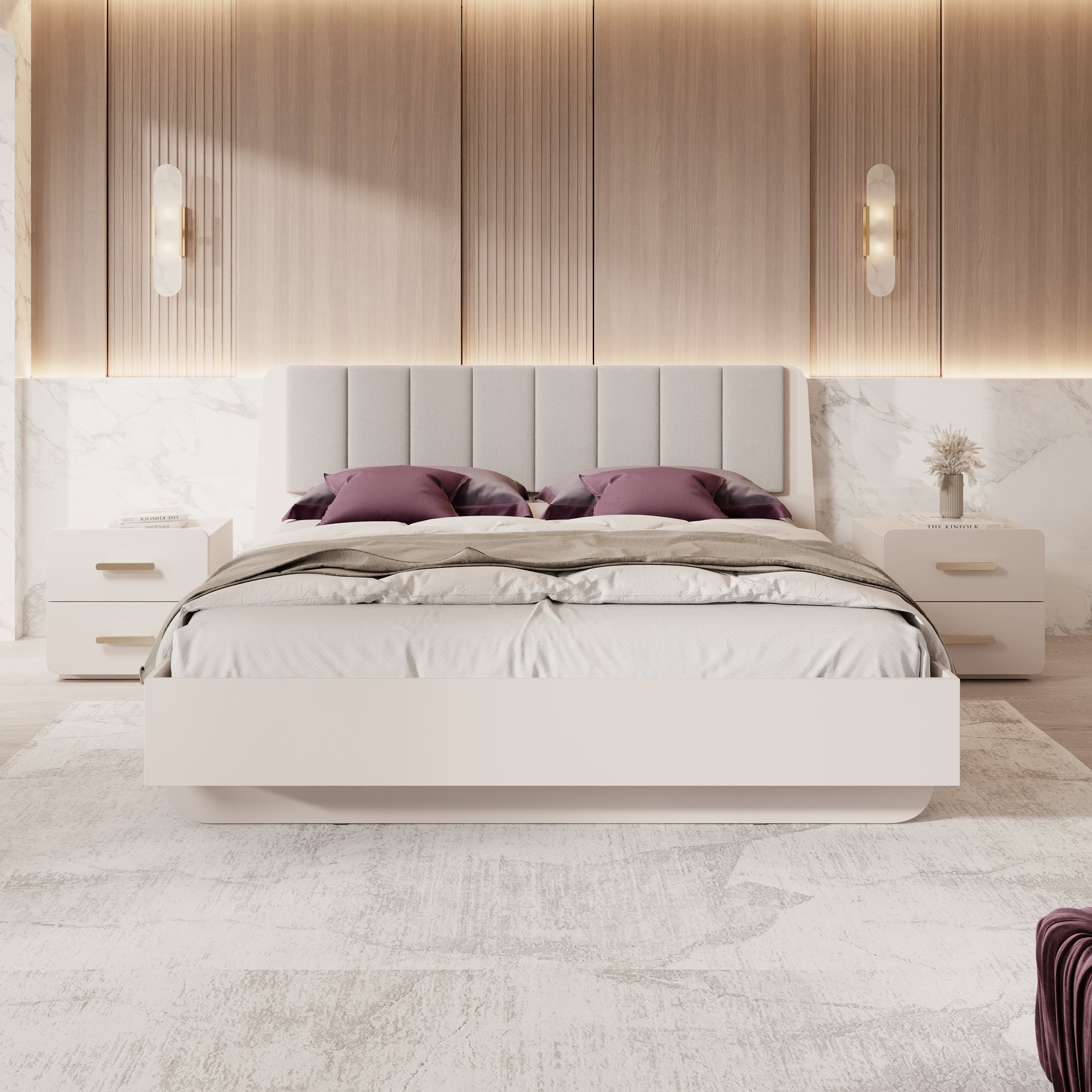Luzon - Tweepersoonsbed - Beige - 180x200 cm