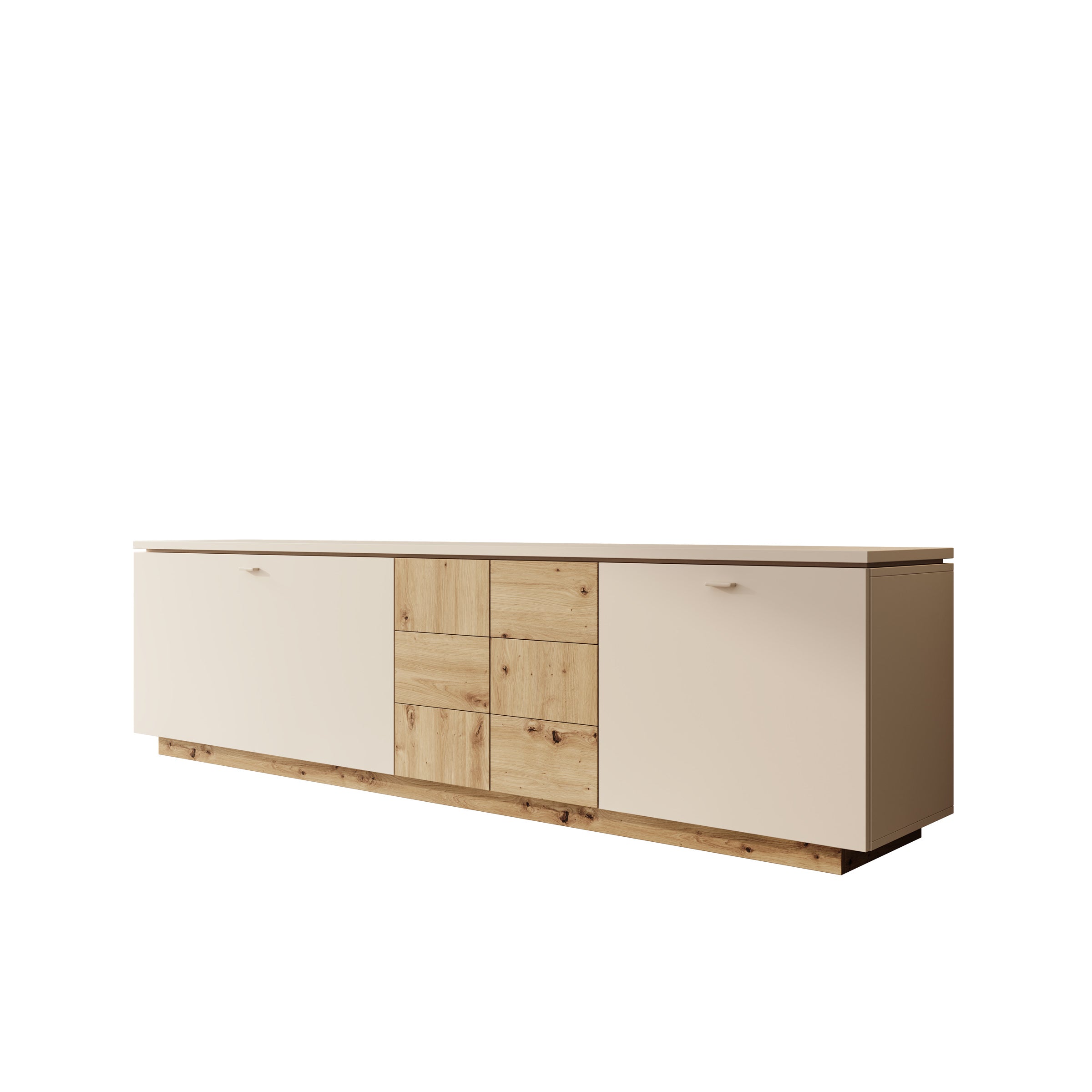 Lynora - TV-Meubel - Beige - 225x42x58 cm