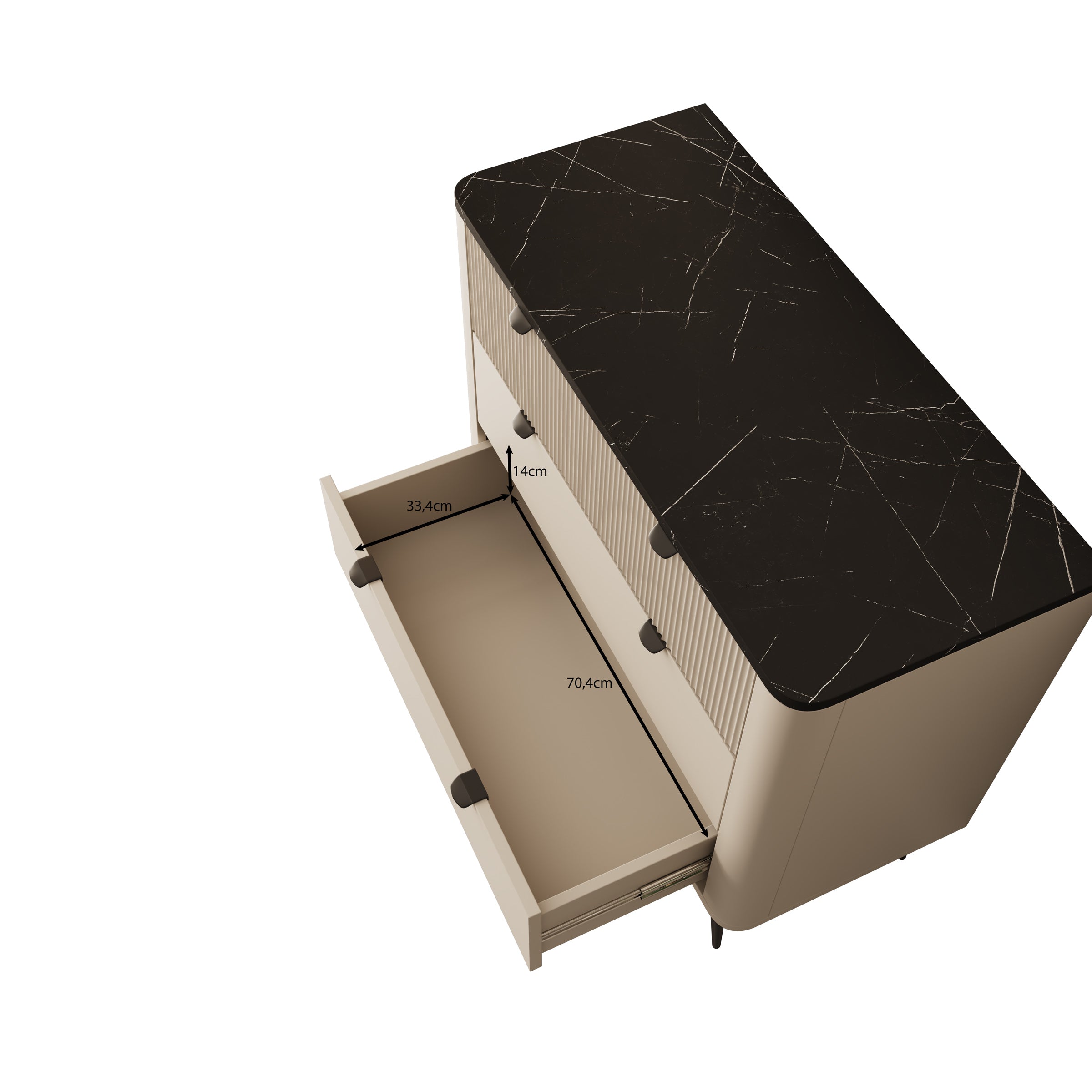 Mace - Ladekast - Beige - 90x40x82 cm
