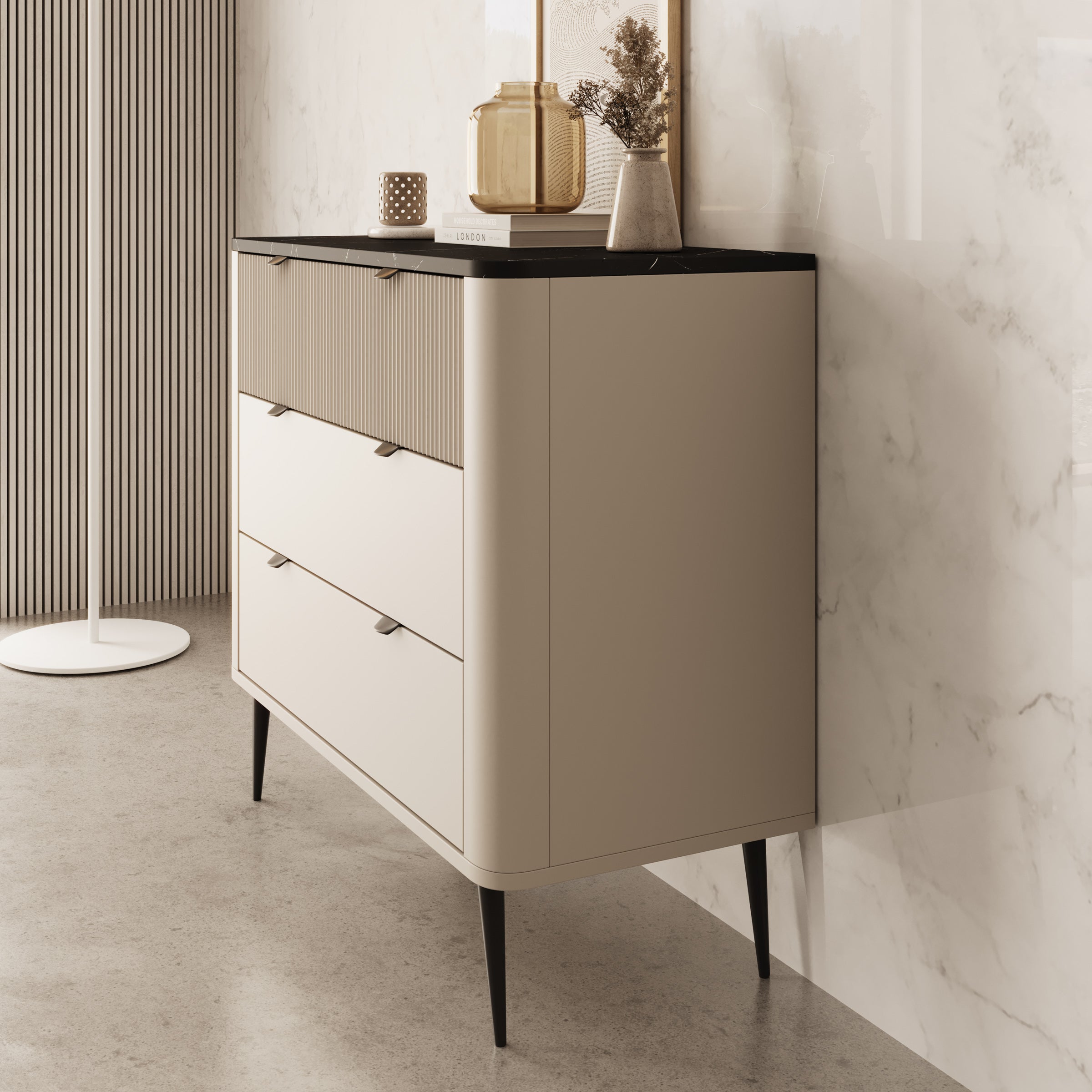 Mace - Ladekast - Beige - 90x40x82 cm