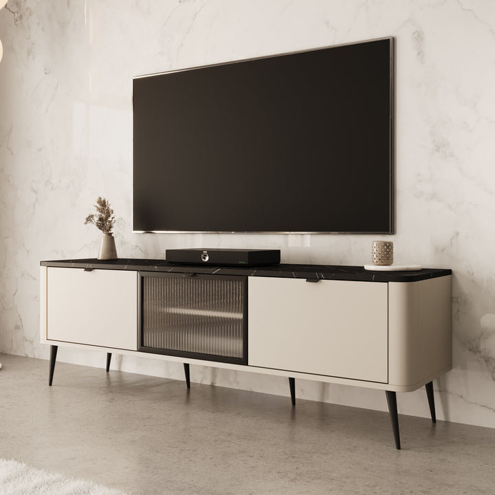 Mace - TV-Meubel - Beige - 160x40x52 cm