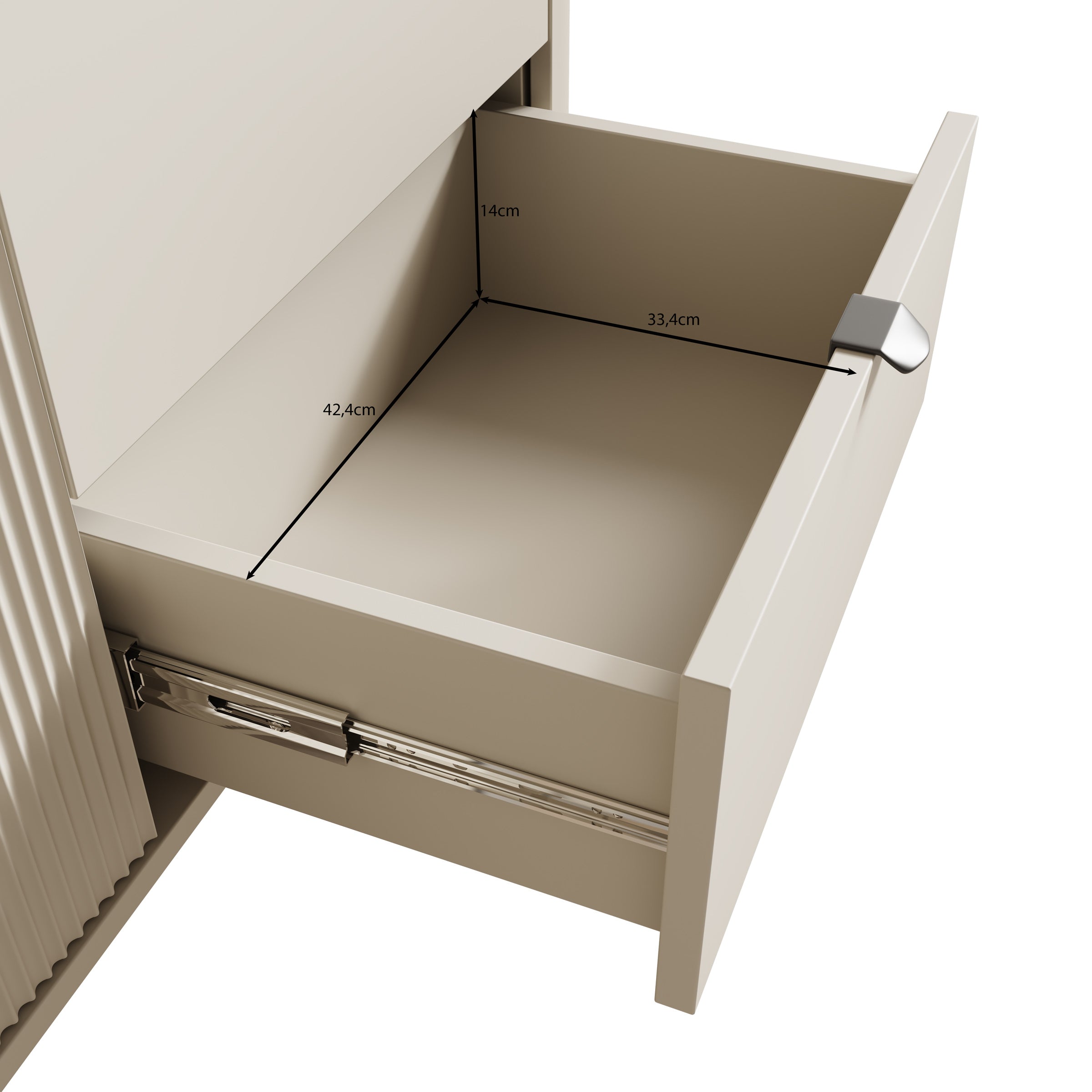 Mace 2 - Dressoir - Beige - 160x40x82 cm