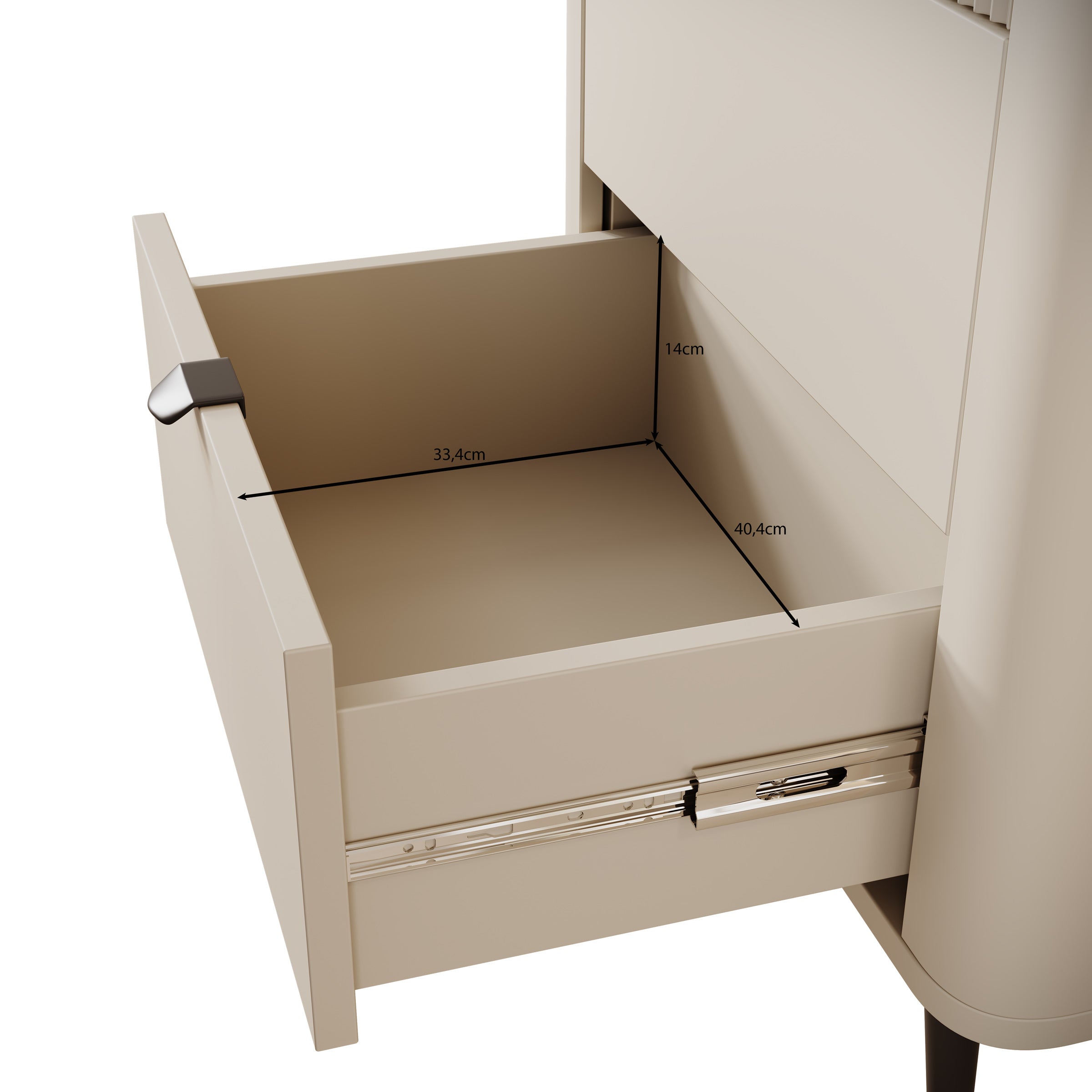 Mace 2 - Vitrinekast - Beige - 60 cm