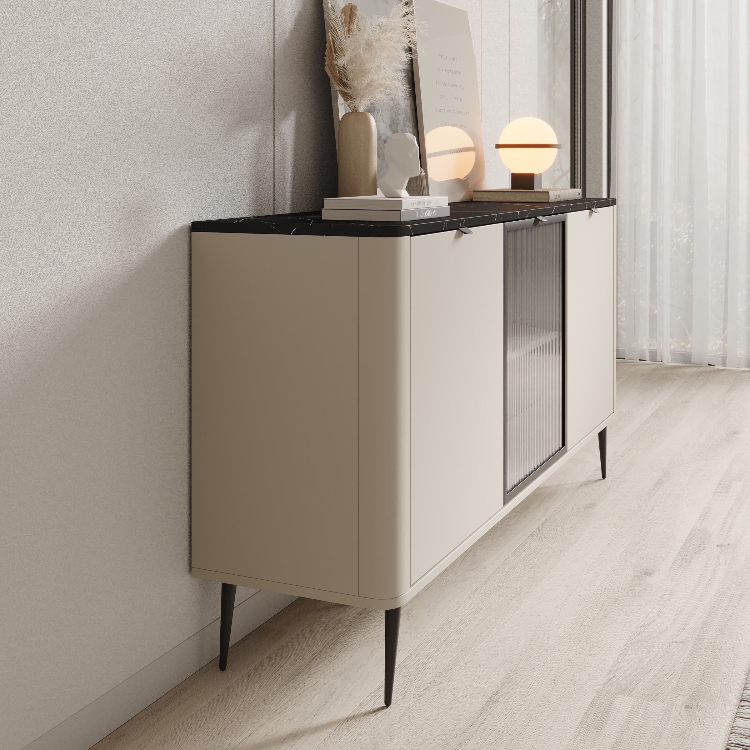 Mace 3 - Dressoir - Beige - 160x40x82 cm