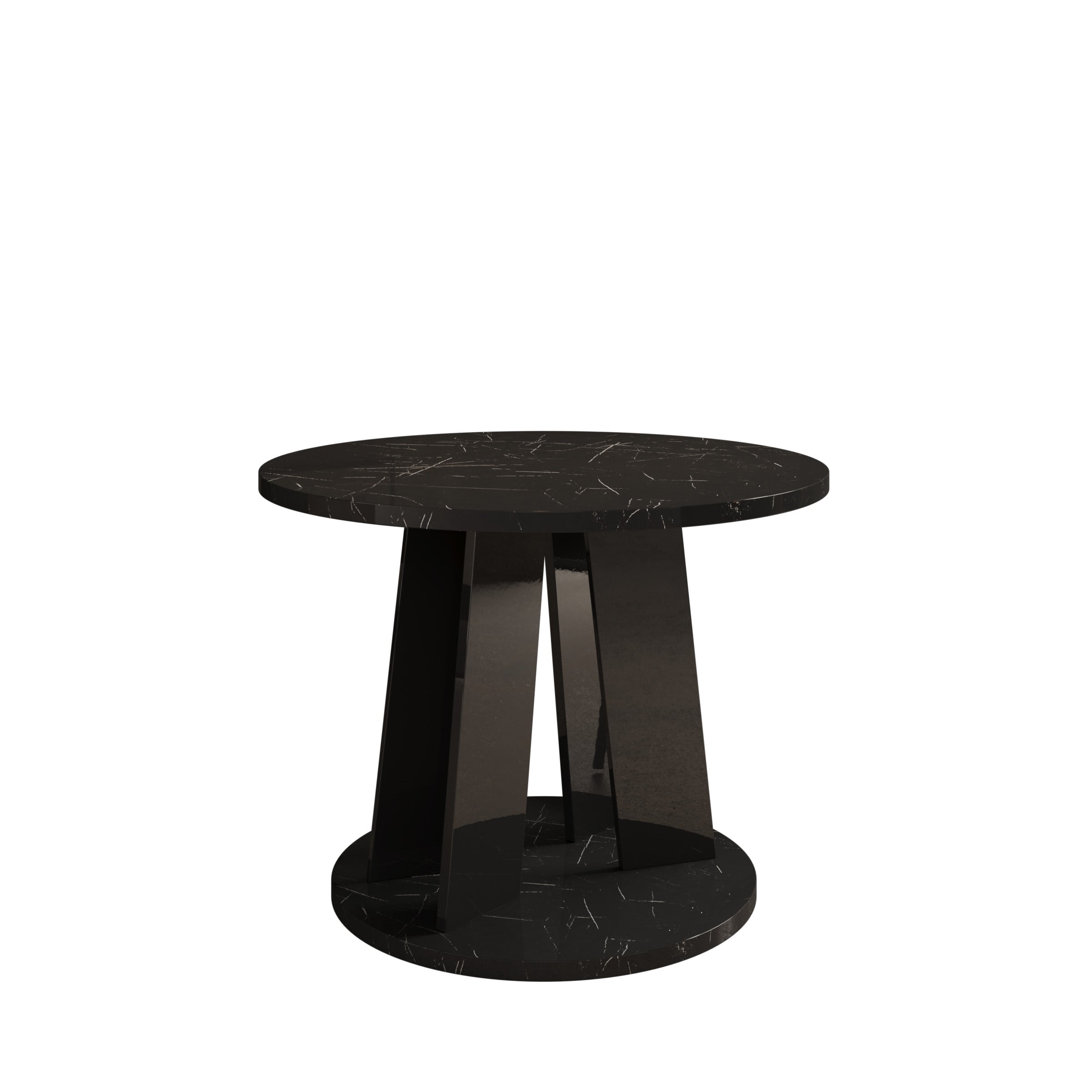 Madero - Eetkamertafel - Zwart marmerpatroon - 100x100x75 cm
