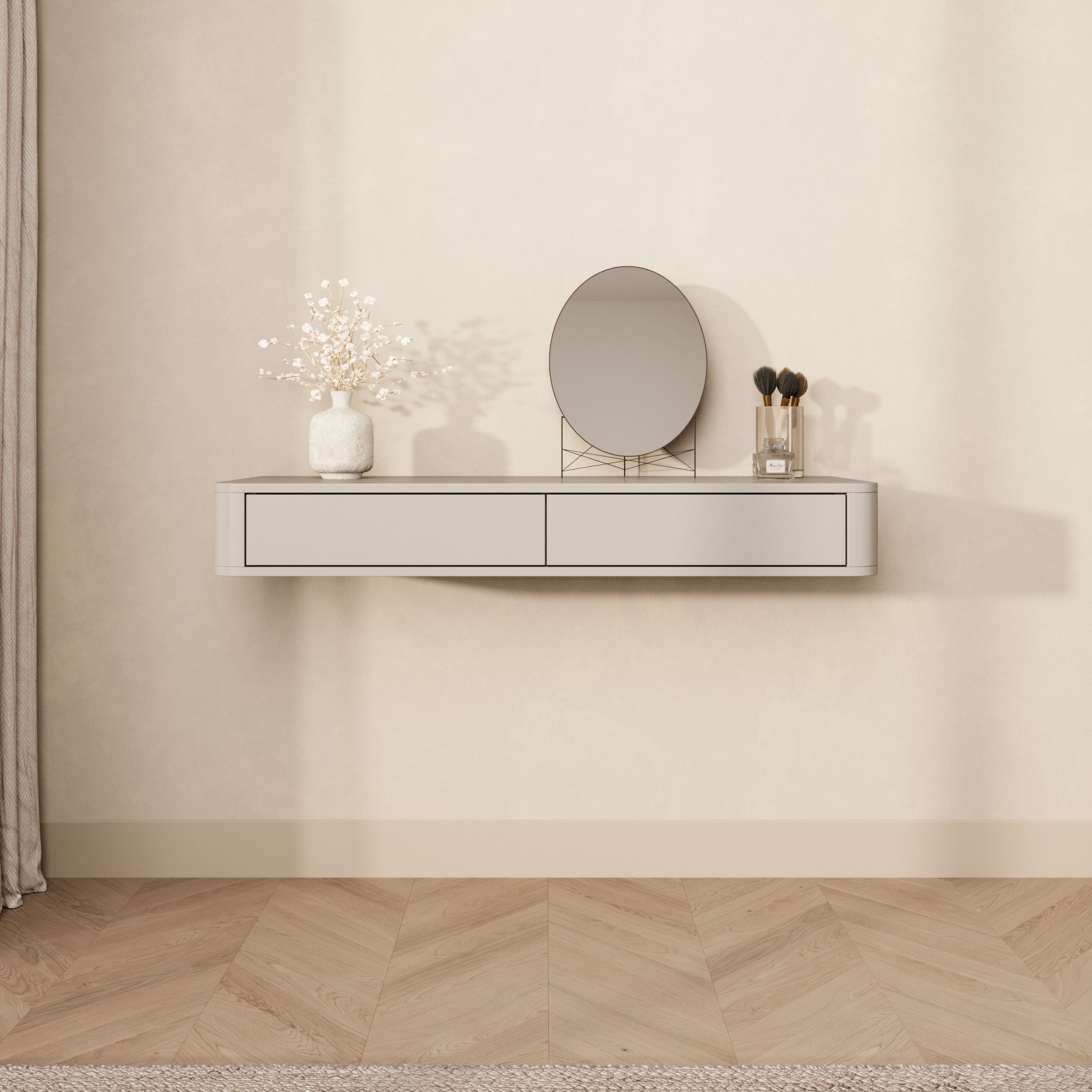 Mahaai - Kaptafel - Beige - 115x40x16 cm