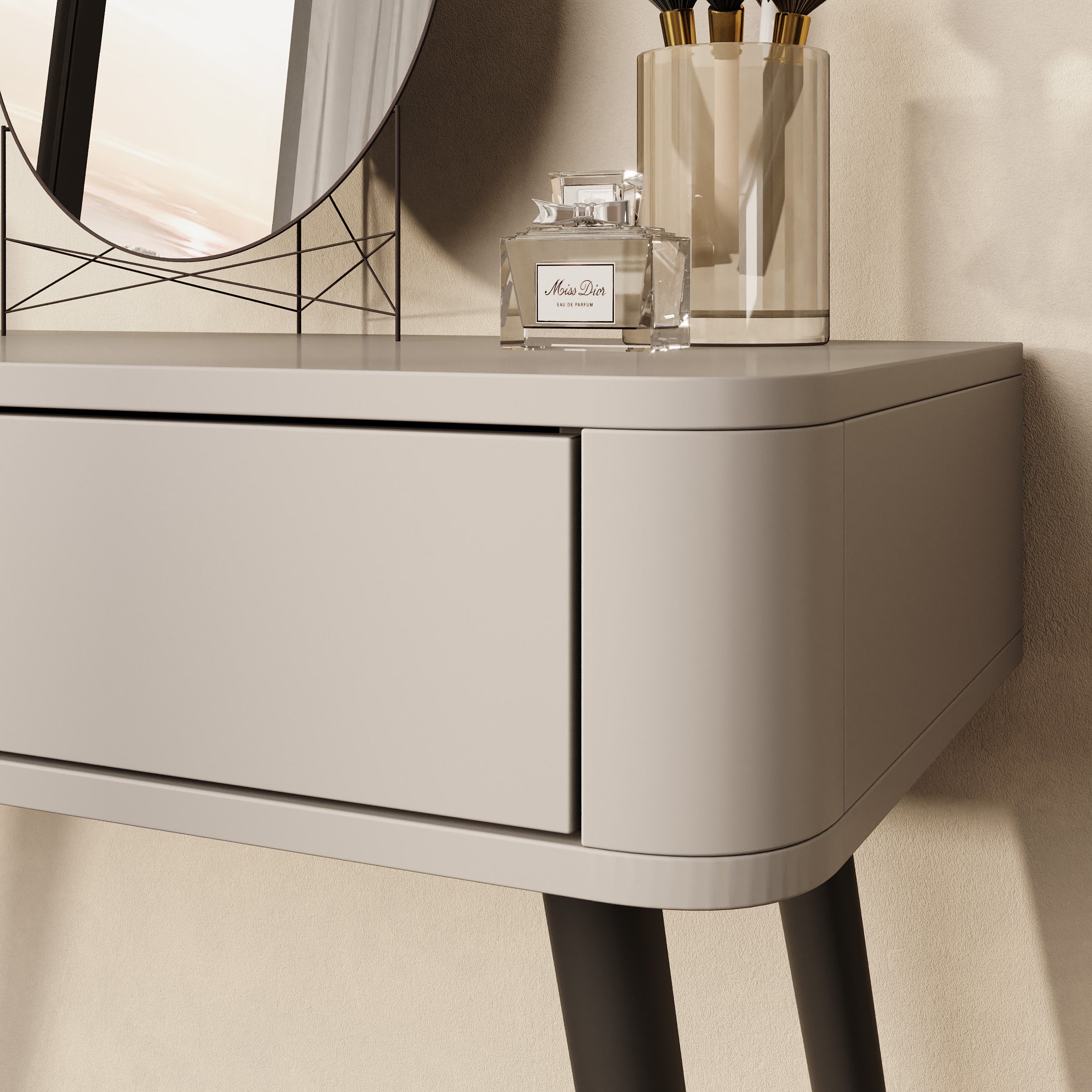 Mahaai - Kaptafel - Beige - 115x40x77 cm