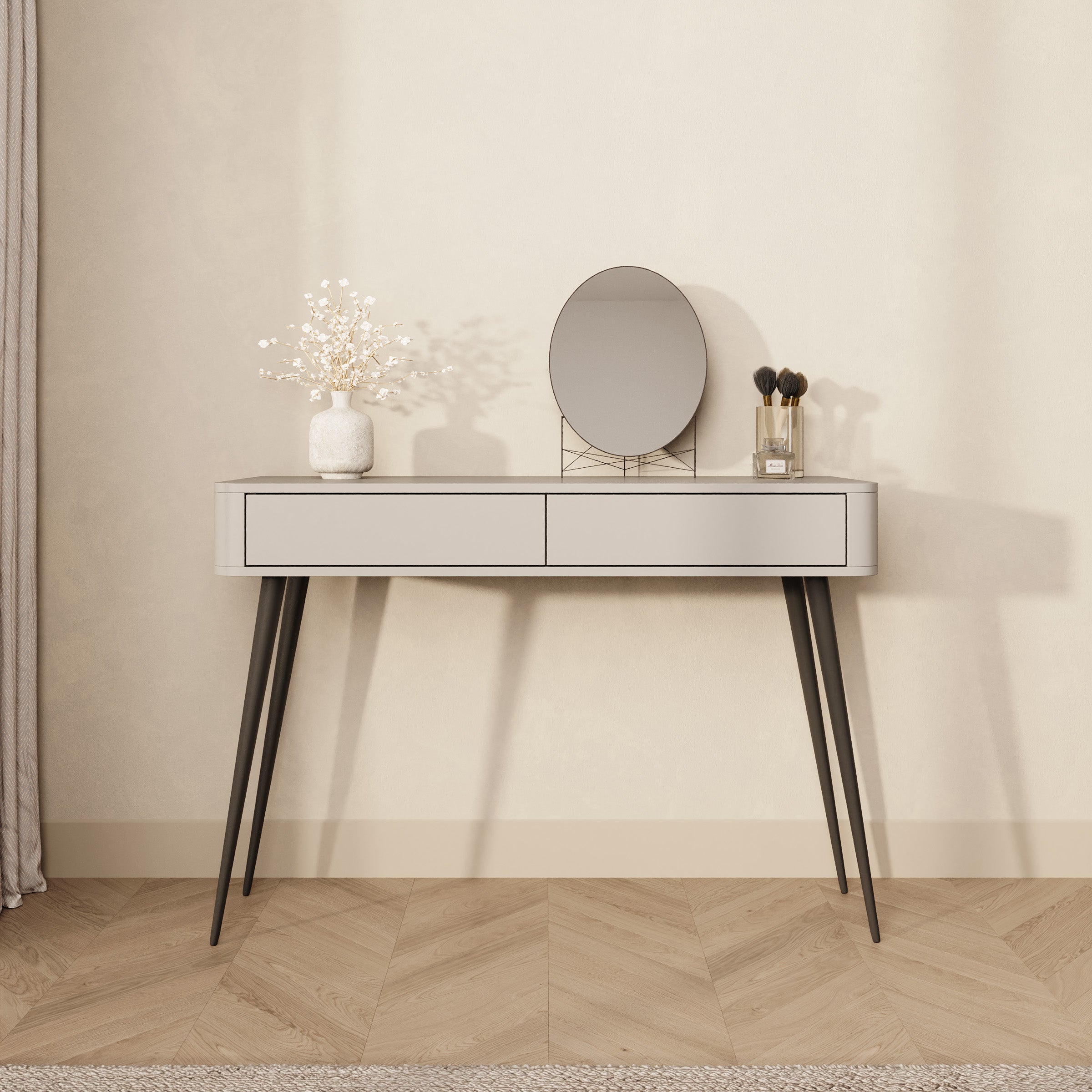 Mahaai - Kaptafel - Beige - 115x40x77 cm