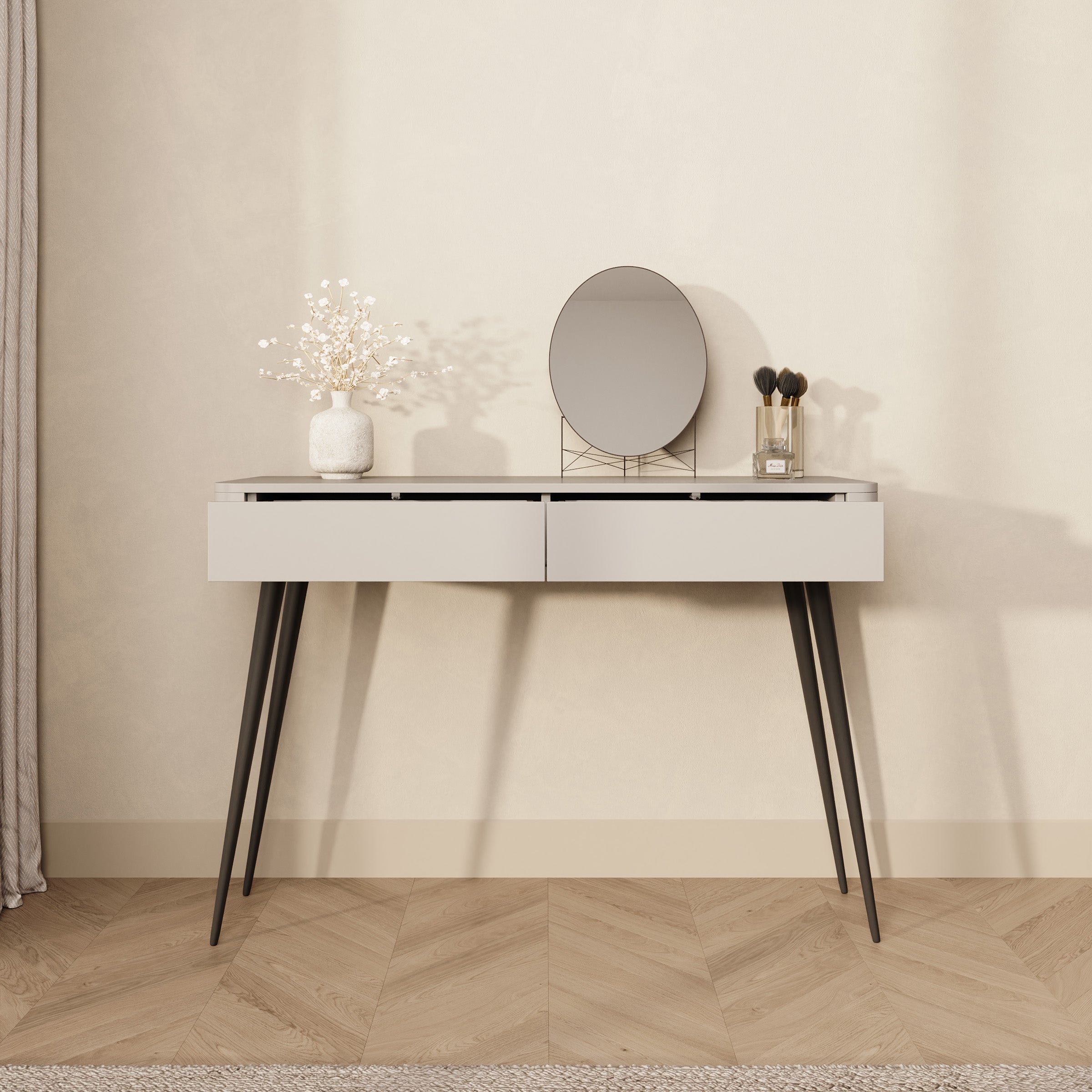 Mahaai - Kaptafel - Beige - 115x40x77 cm