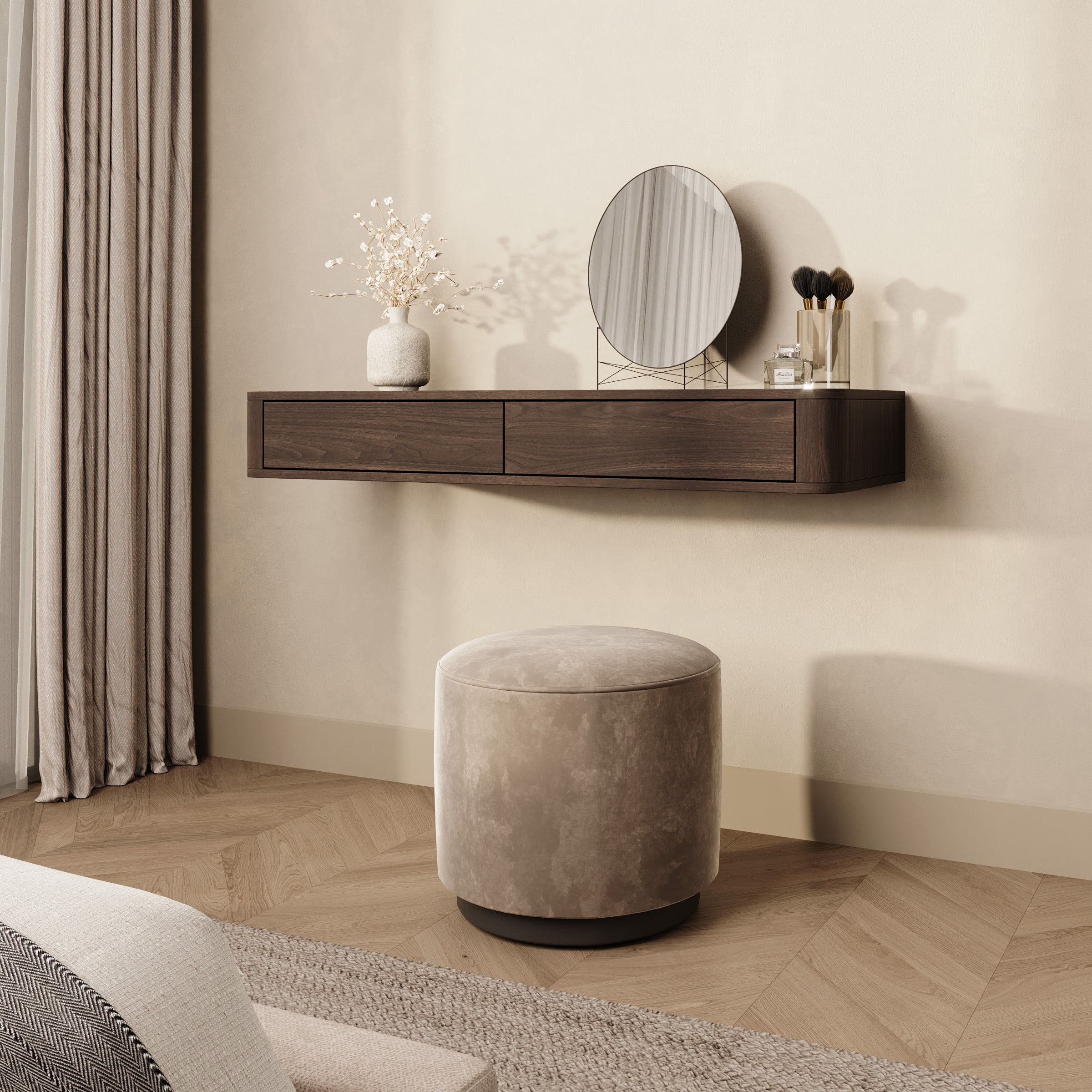 Mahaai - Kaptafel - Walnootpatroon - 115x40x16 cm