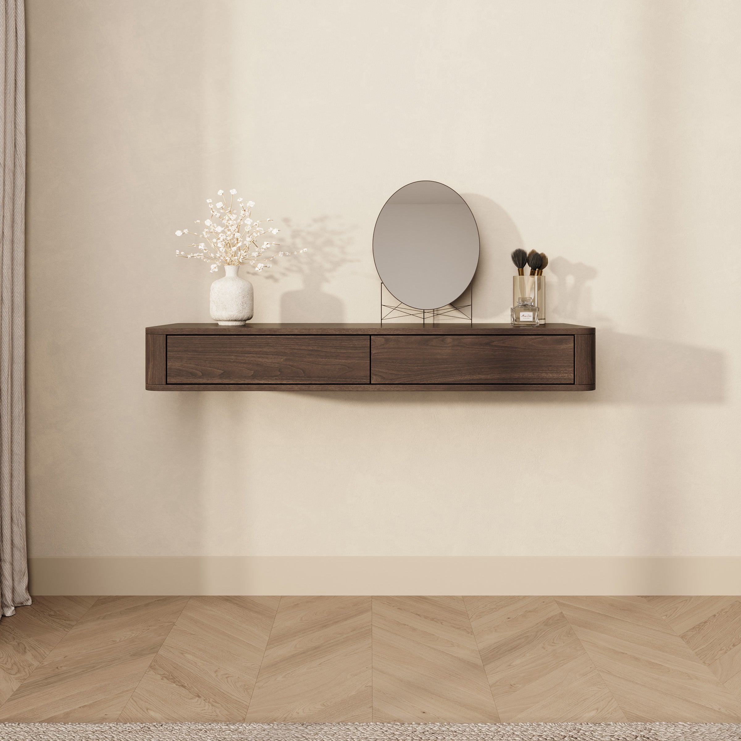 Mahaai - Kaptafel - Walnootpatroon - 115x40x16 cm