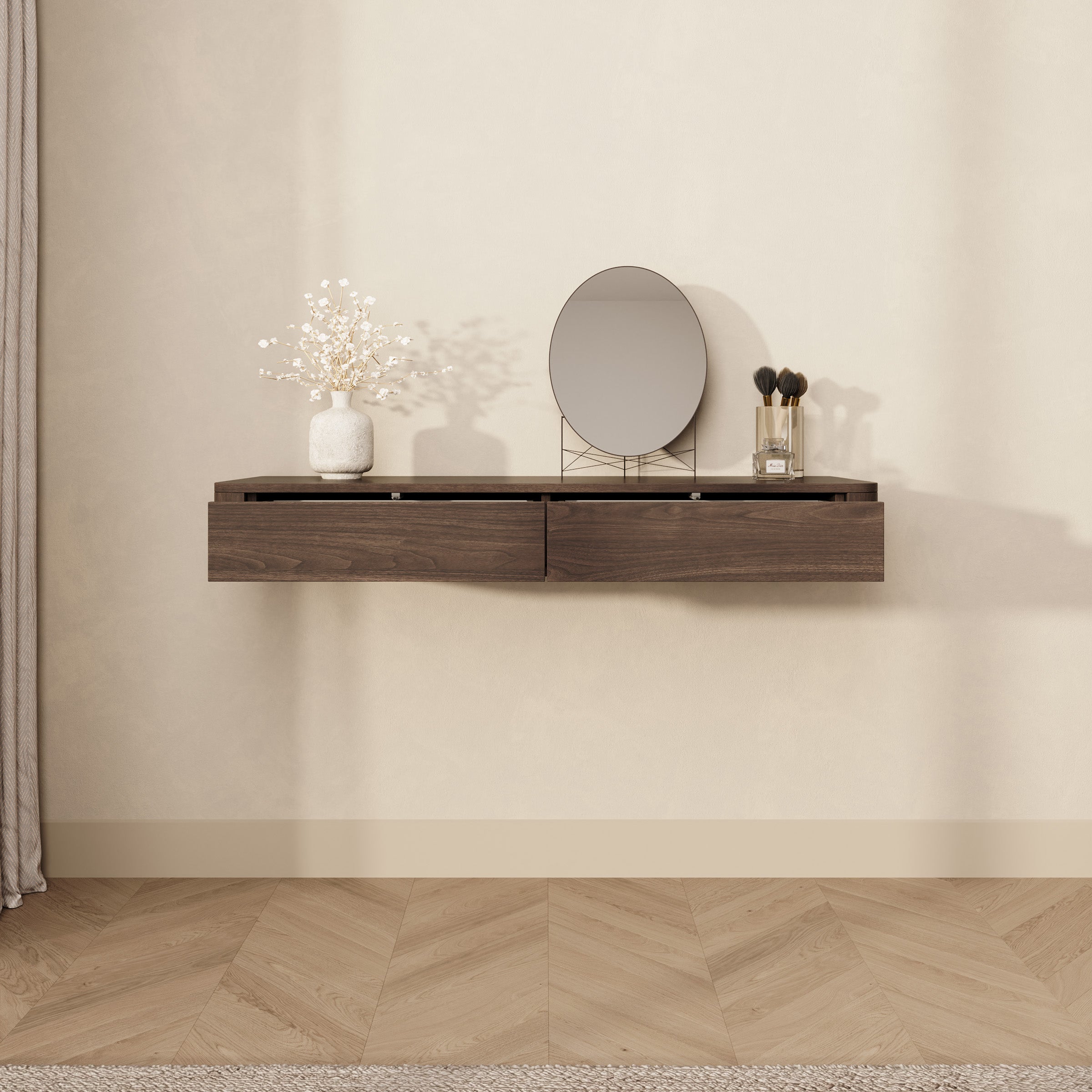 Mahaai - Kaptafel - Walnootpatroon - 115x40x16 cm